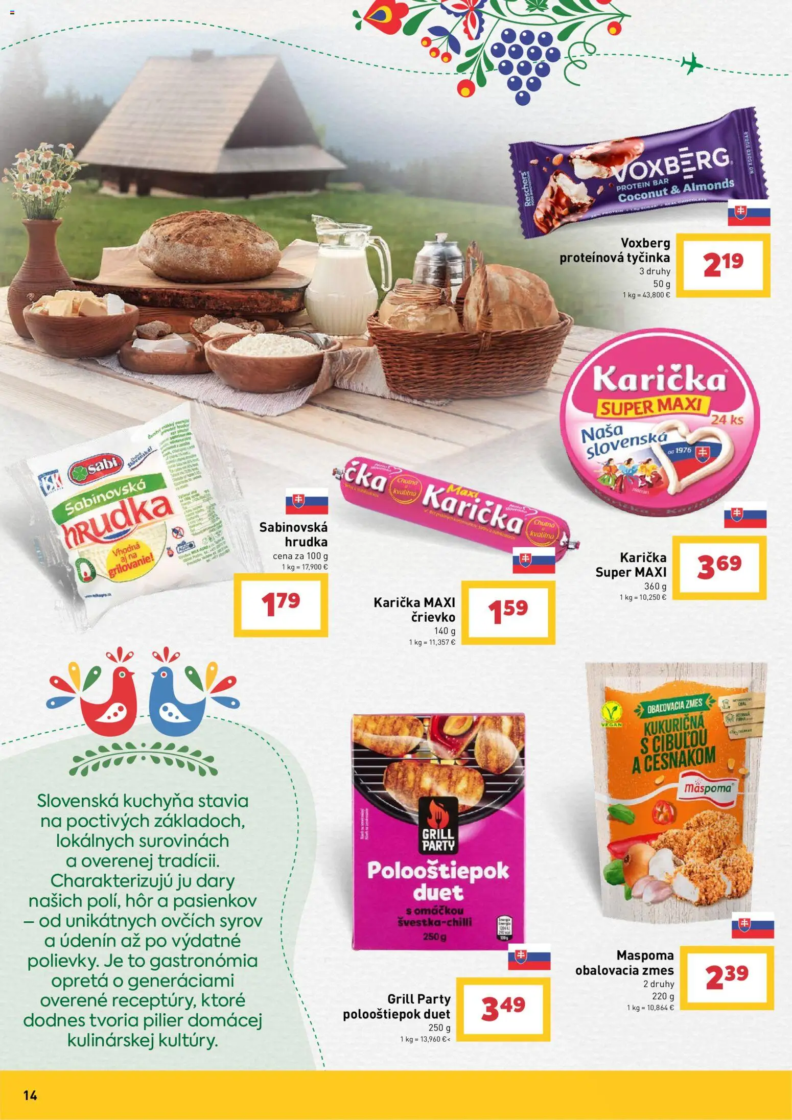 Nové Billa akcie – leták je platný od 29.07.2026 | Strana: 14 | Produkty: Kuchyňa, Protein