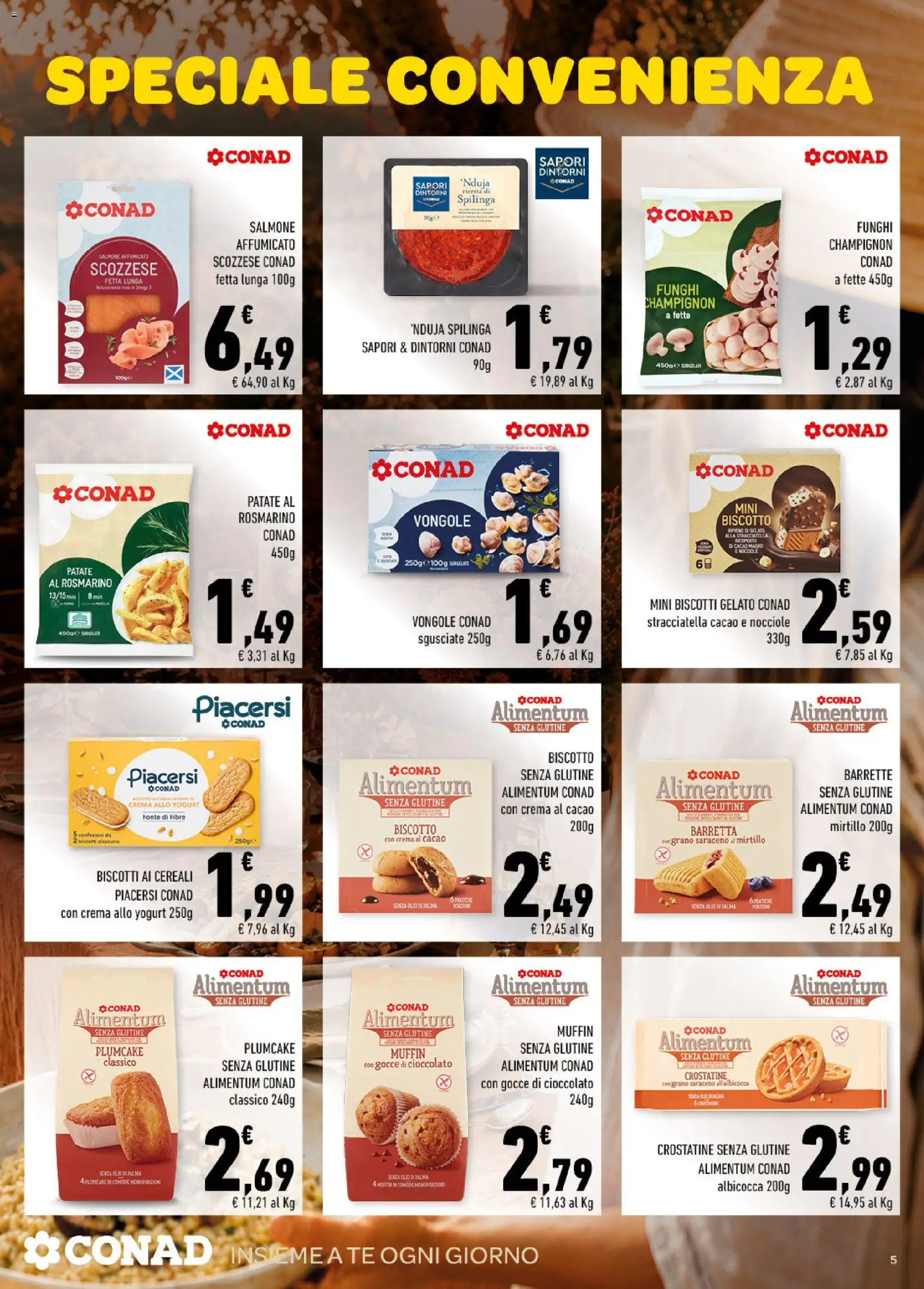 Volantino Conad del 30/09/2026 | Pagina: 5 | Prodotti: Senza glutine, Tè, Patate, Stracciatella