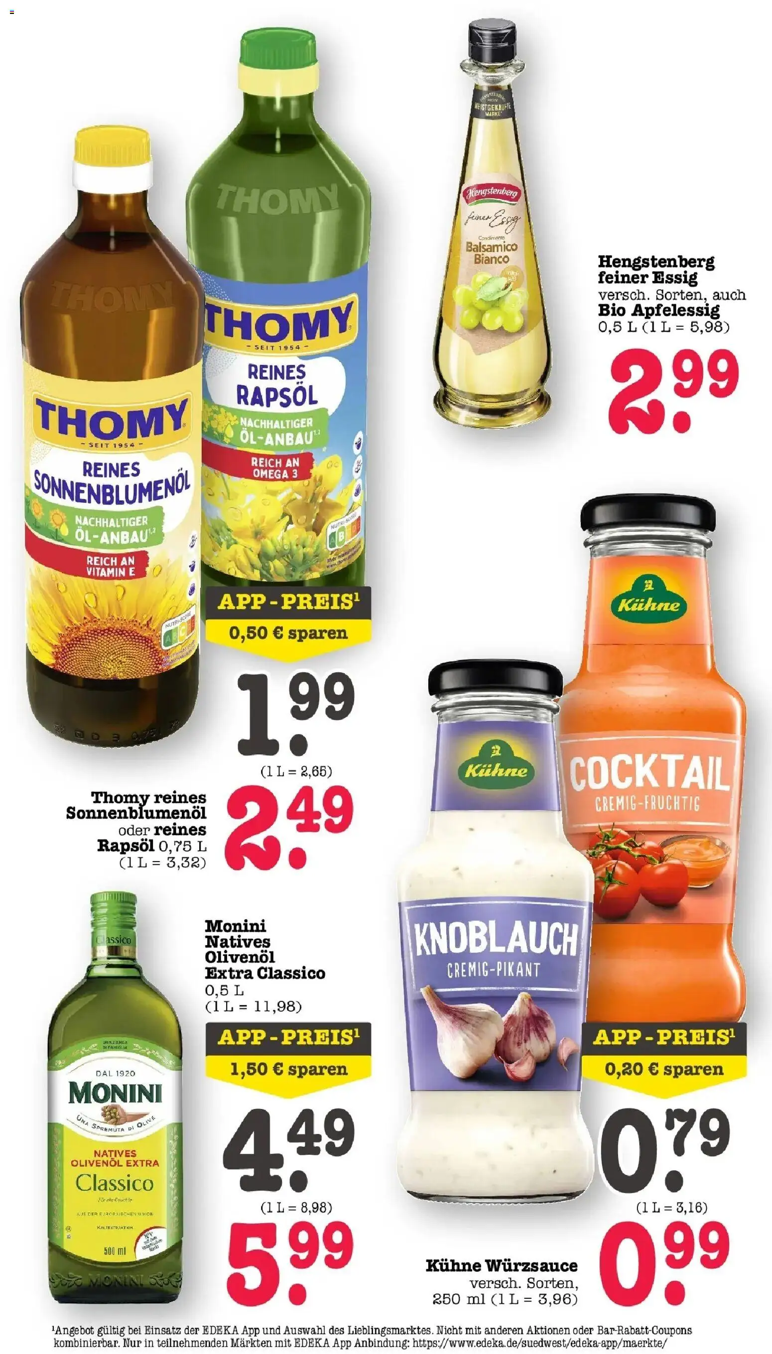 Edeka prospekt Bühlertal	 – gültig ab 10.05.2026 | Seite: 45 | Produkte: Essig, Sonnenblumenol, Olivenol, Knoblauch