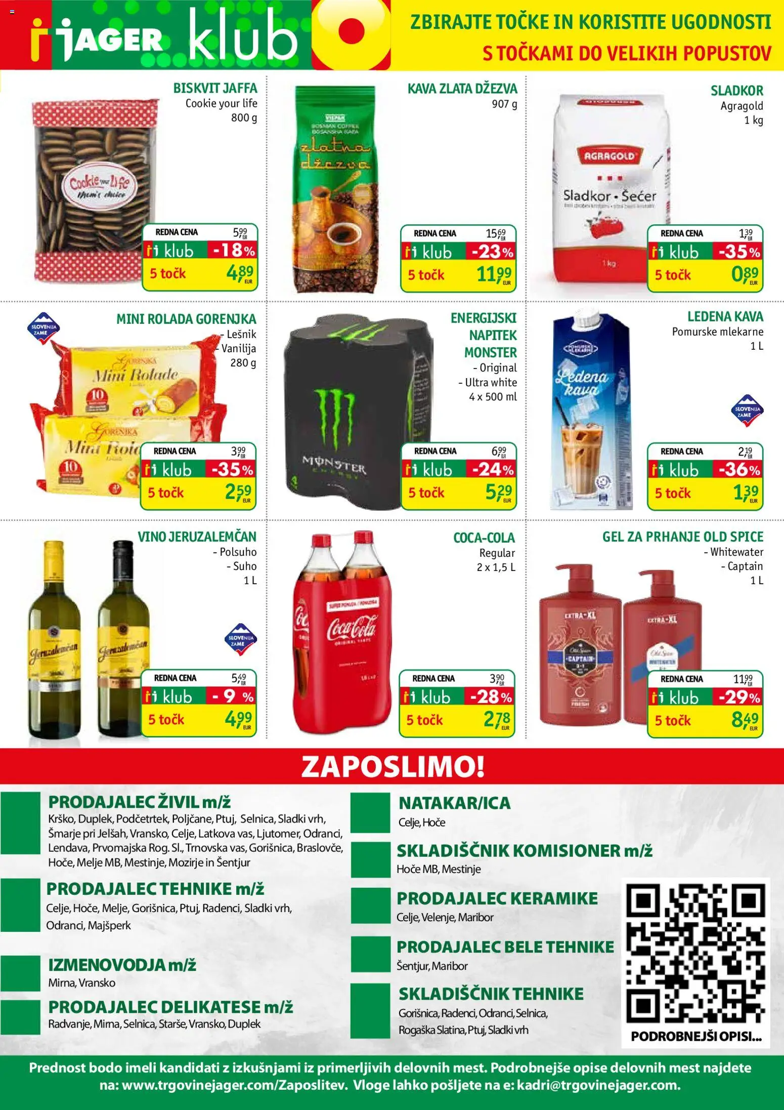 Novi Jager katalog ponudbe – veljaven od 02.09.2026 | Stran: 13 | Izdelki: Gel za prhanje, Rolada, Kava, Sladkor