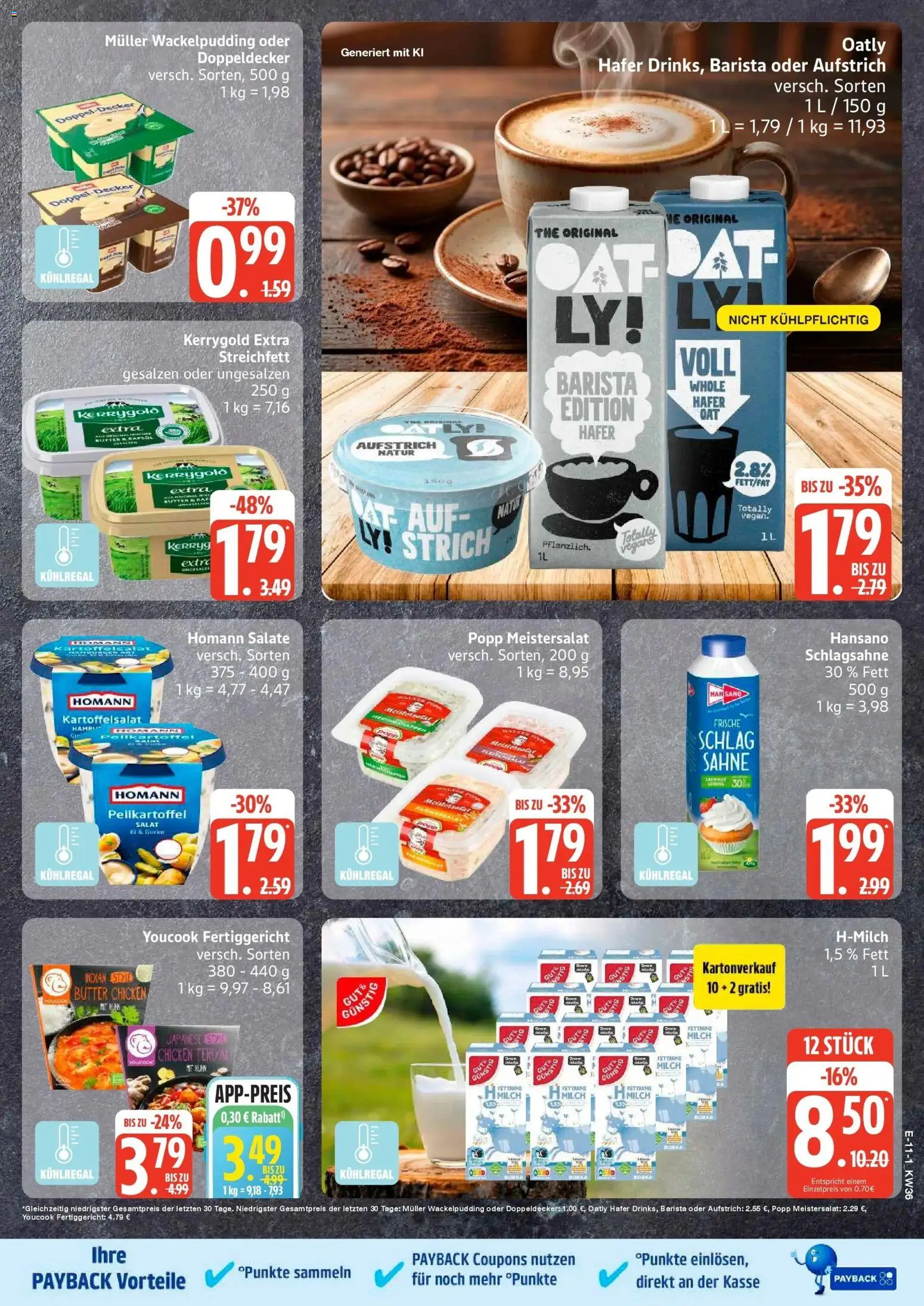 Edeka Prospekt Stralsund (ab 31.08.2026) » Angebote Online | Seite: 15 | Produkte: Milch, Butter, Sahne, Salat