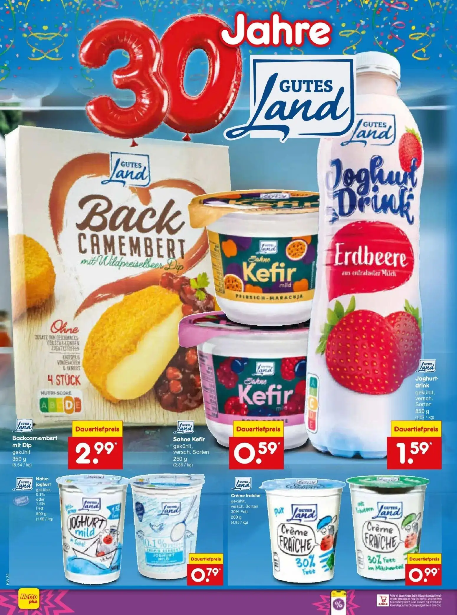 Netto Marken-Discount Prospekt Weimar – gültig ab 03.08.2026 | Seite: 22 | Produkte: Kefir, Milch, Creme, Sahne