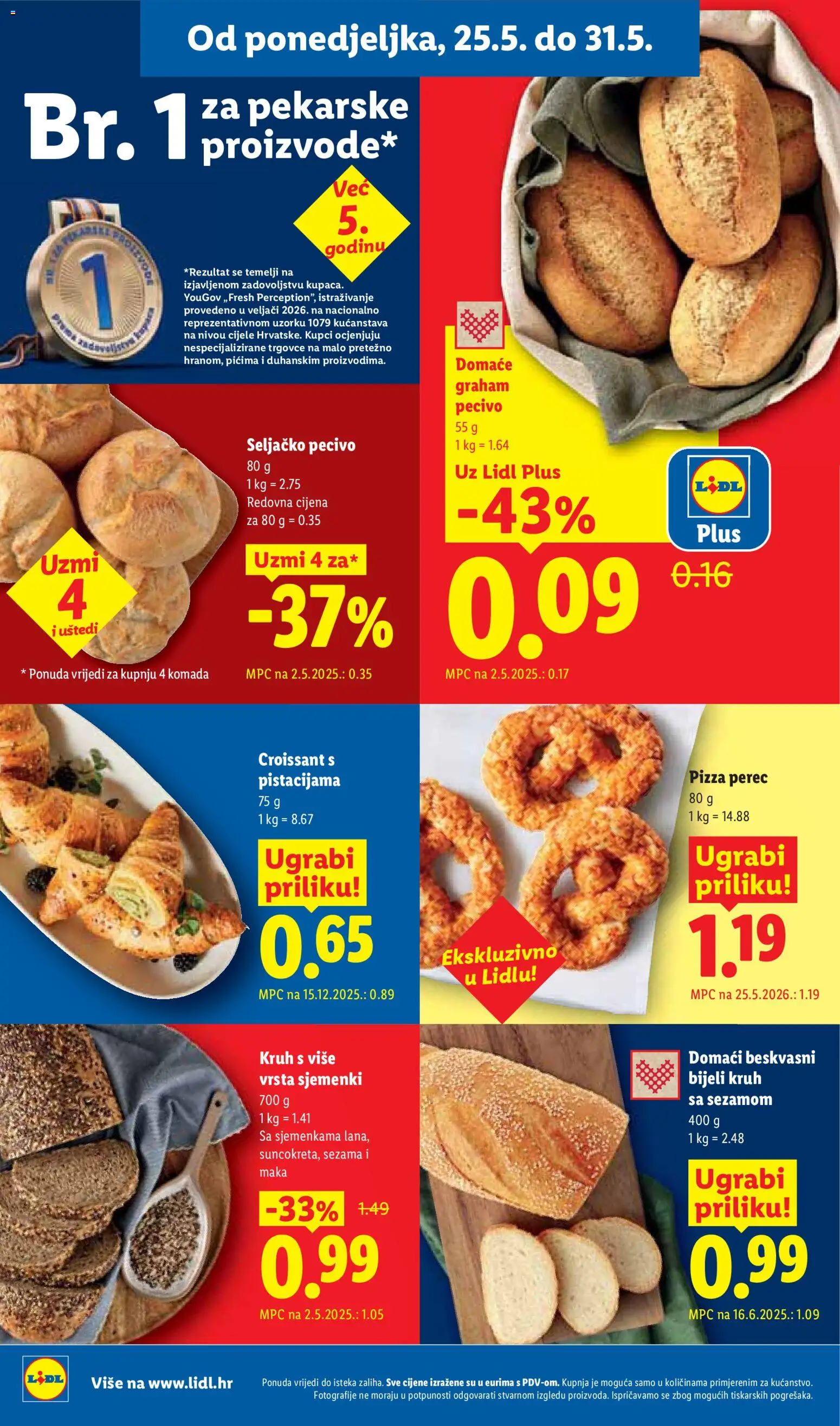 Lidl katalog | vrijedi od 25.05.2026 | Stranica: 4 | Proizvodi: Kruh, Pizza, Pecivo