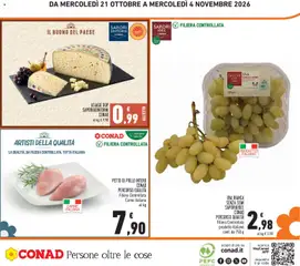 Anteprima del volantino PETTO DI POLLO INTERO CONAD, Petto di pollo intero, carne italiana valido a partire dal 21/10/2026 | Pagina: 28