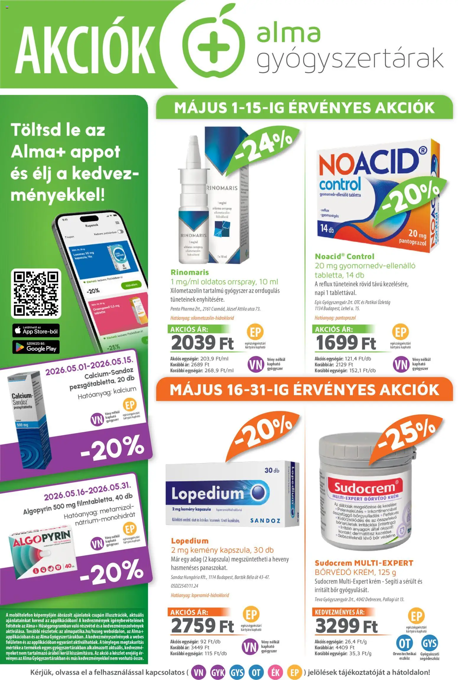 Alma Gyógyszertárak Akciós Újság 2026.05.01.-tól/töl - fantasztikus ajánlatokat! 🛍️ | Magyarország