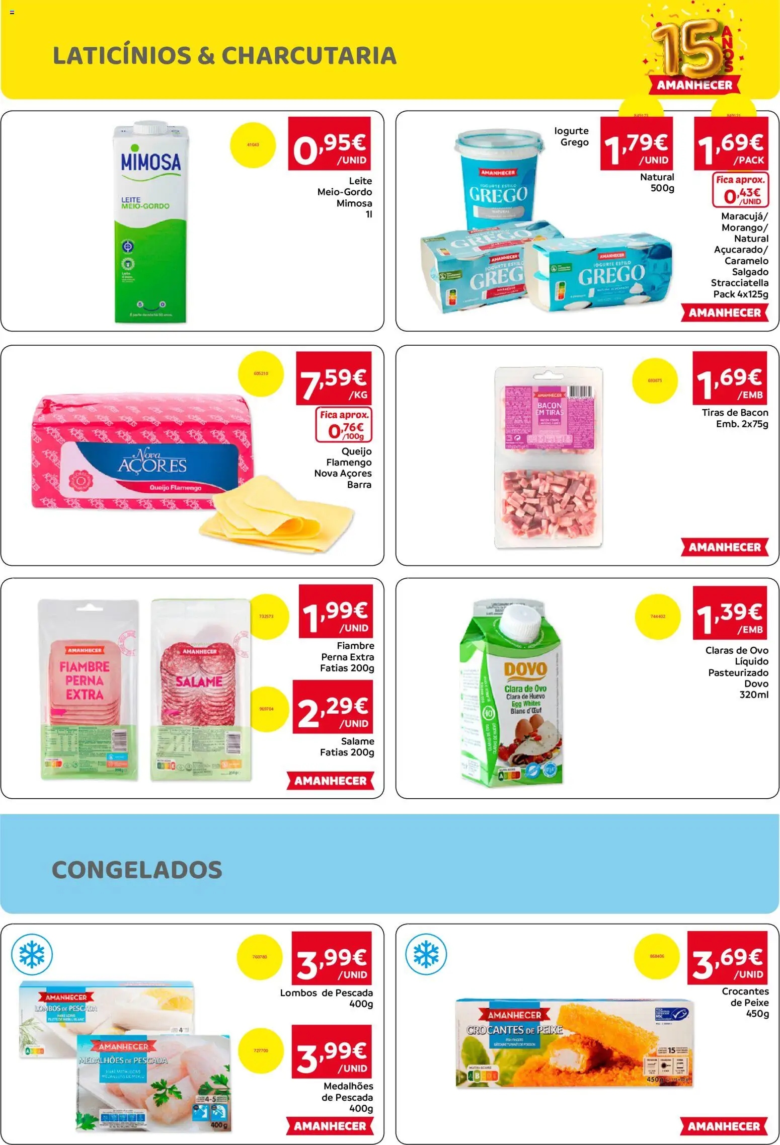 Amanhecer Folheto Madeira │ válido de 27/08/2026 | Página: 2 | Produtos: Bacon, Laticínios, Leite, Salame