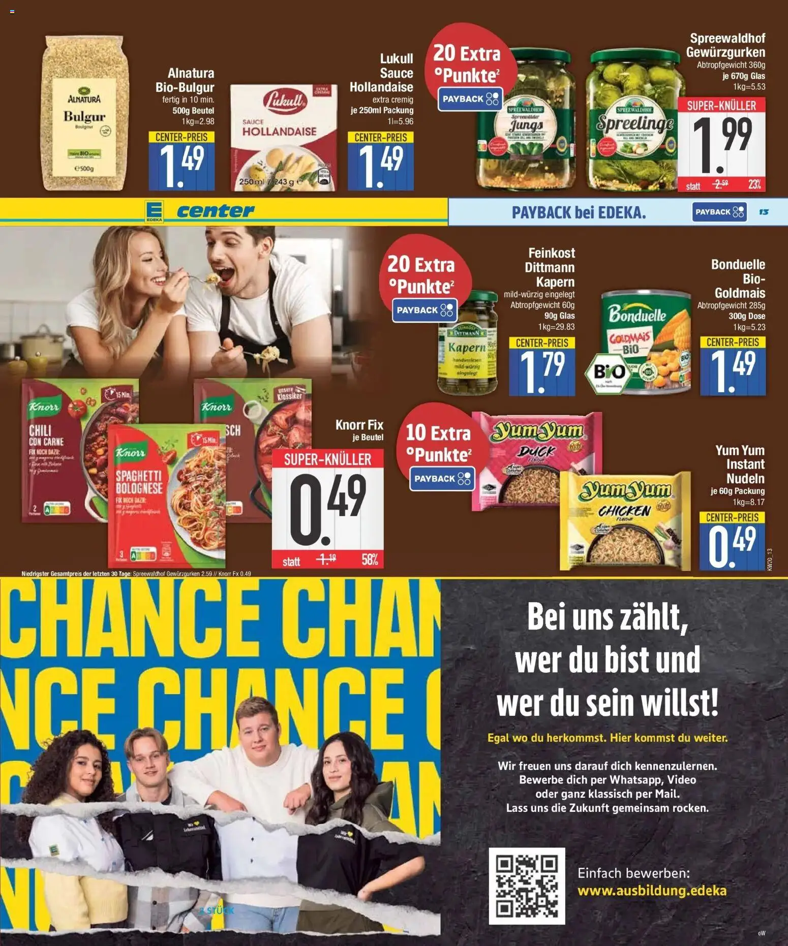 Edeka prospekt Mitterfels	 – gültig ab 10.05.2026 | Seite: 13 | Produkte: Knorr, Chili, Nudeln, Video