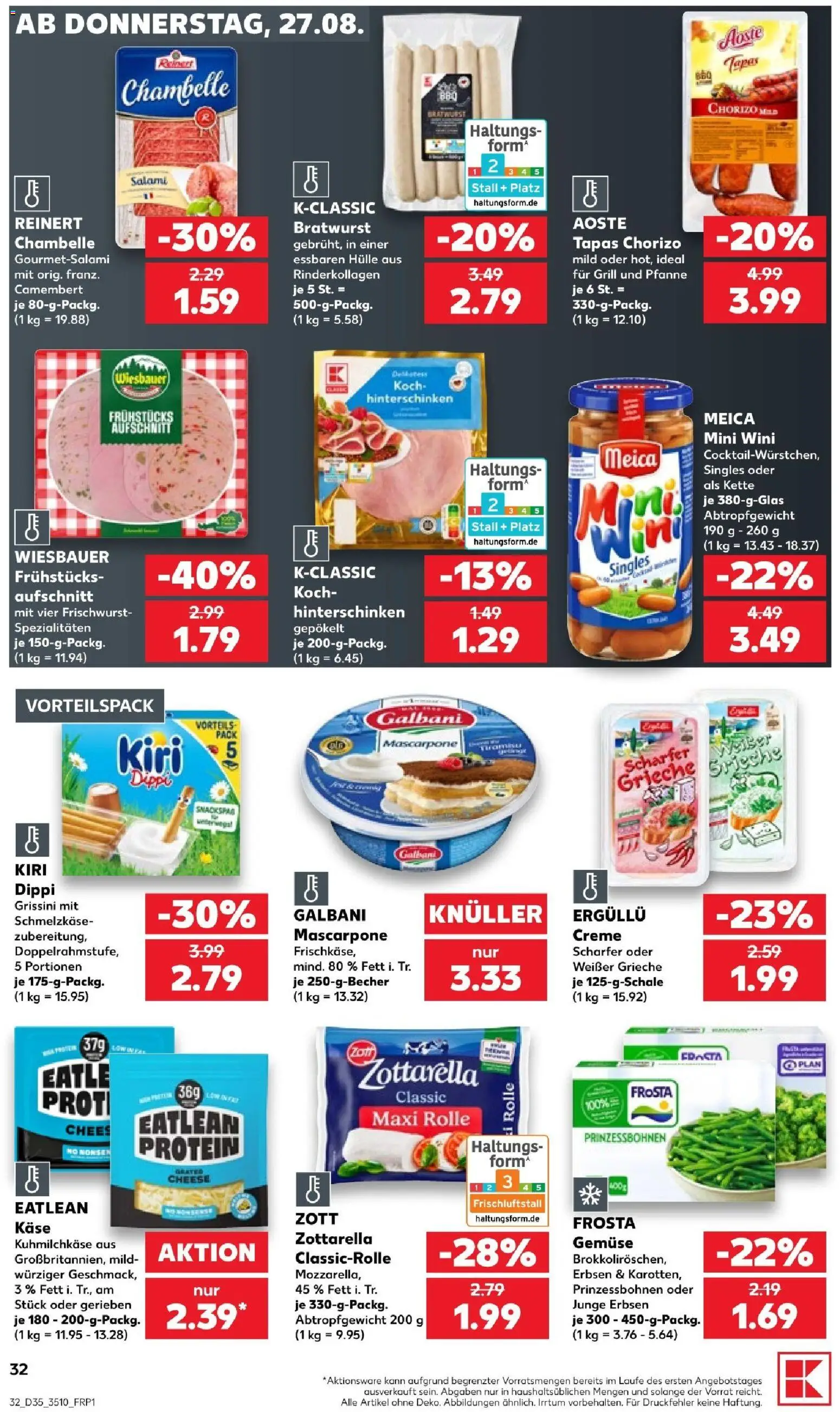 Kaufland Prospekt Leipzig – gültig ab 27.08.2026 | Seite: 32 | Produkte: Grill, Spezialitäten, Creme, Meica
