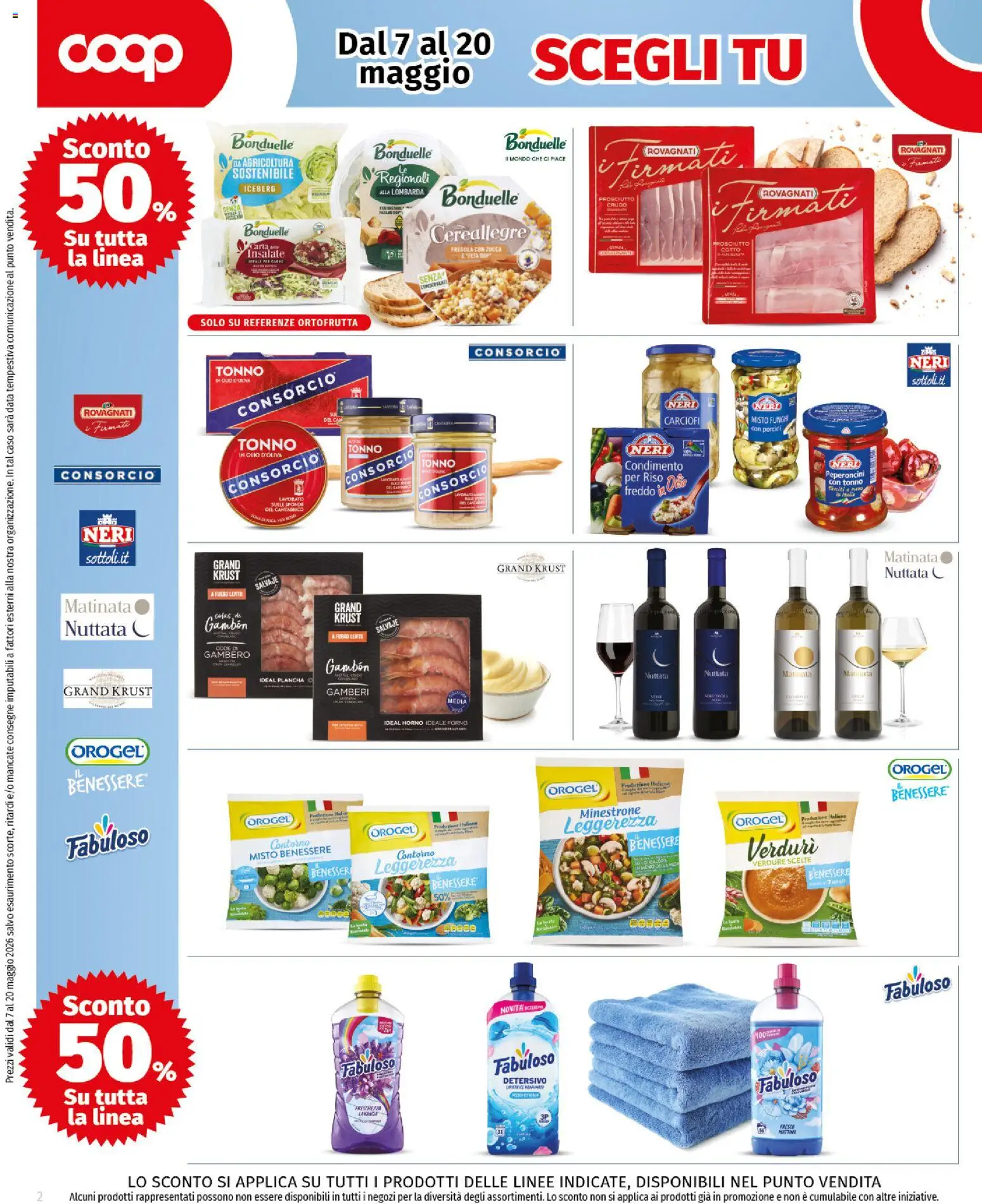 Volantino COOP del 07.05.2026 | Pagina: 2 | Prodotti: Prosciutto Crudo, Riso, Prosciutto, Tonno