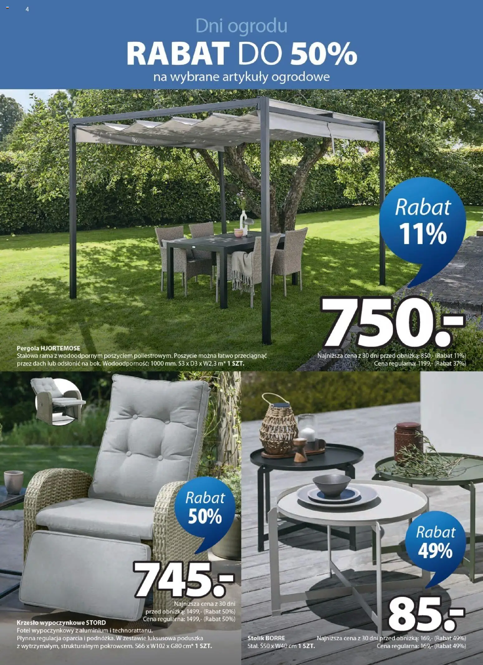 JYSK gazetka od 20.05.2026 | Strona: 4 | Produkty: Poduszka, Fotel, Krzesło