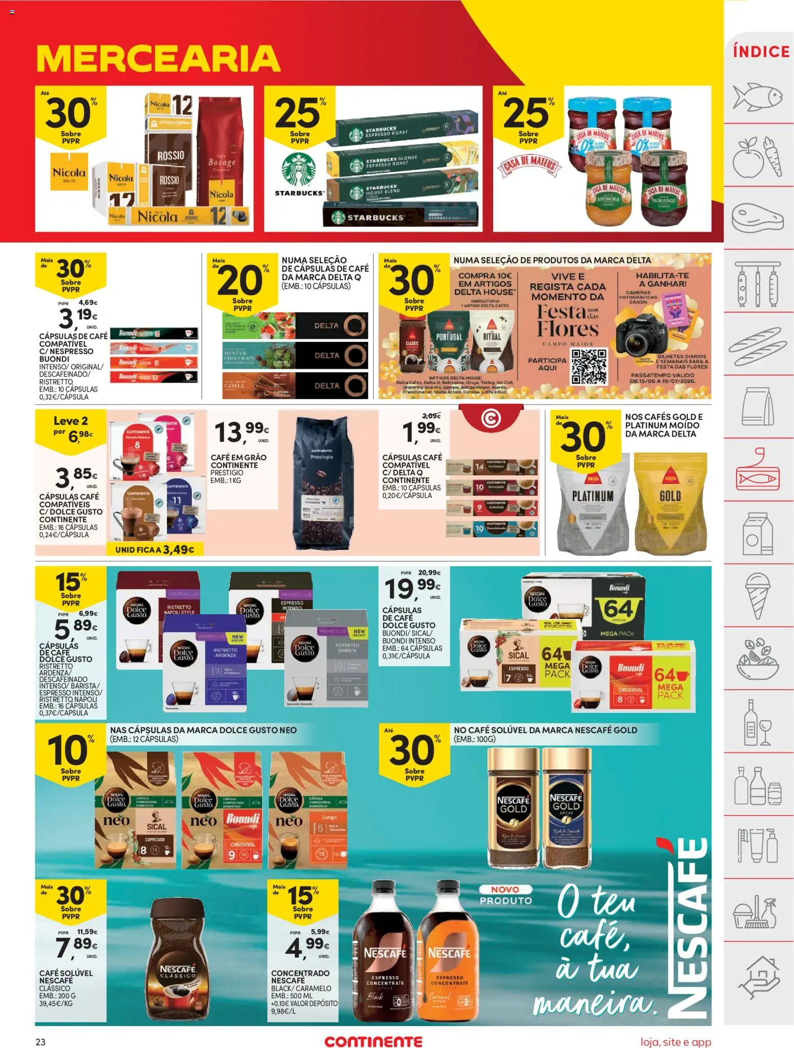 Continente folheto │ válido de 07/07/2026 | Página: 25 | Produtos: Café solúvel, Nespresso, Café, Dolce gusto