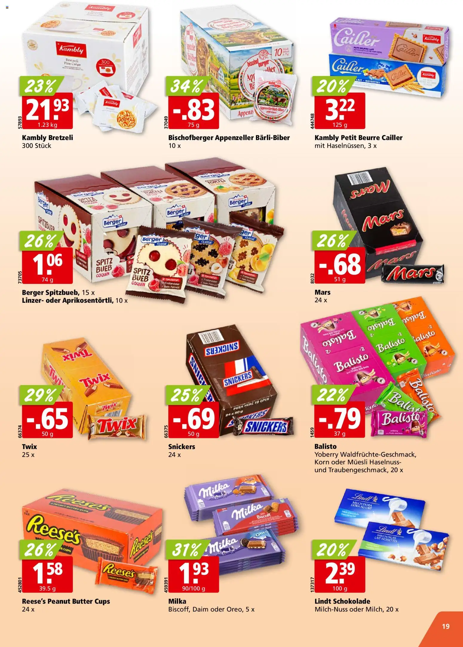 Aligro aktionen Chavannes, Matran, Genf, Sitten – gültig ab 07.09.2026 | Seite: 19 | Produkte: Snickers, Mars, Twix, Milch