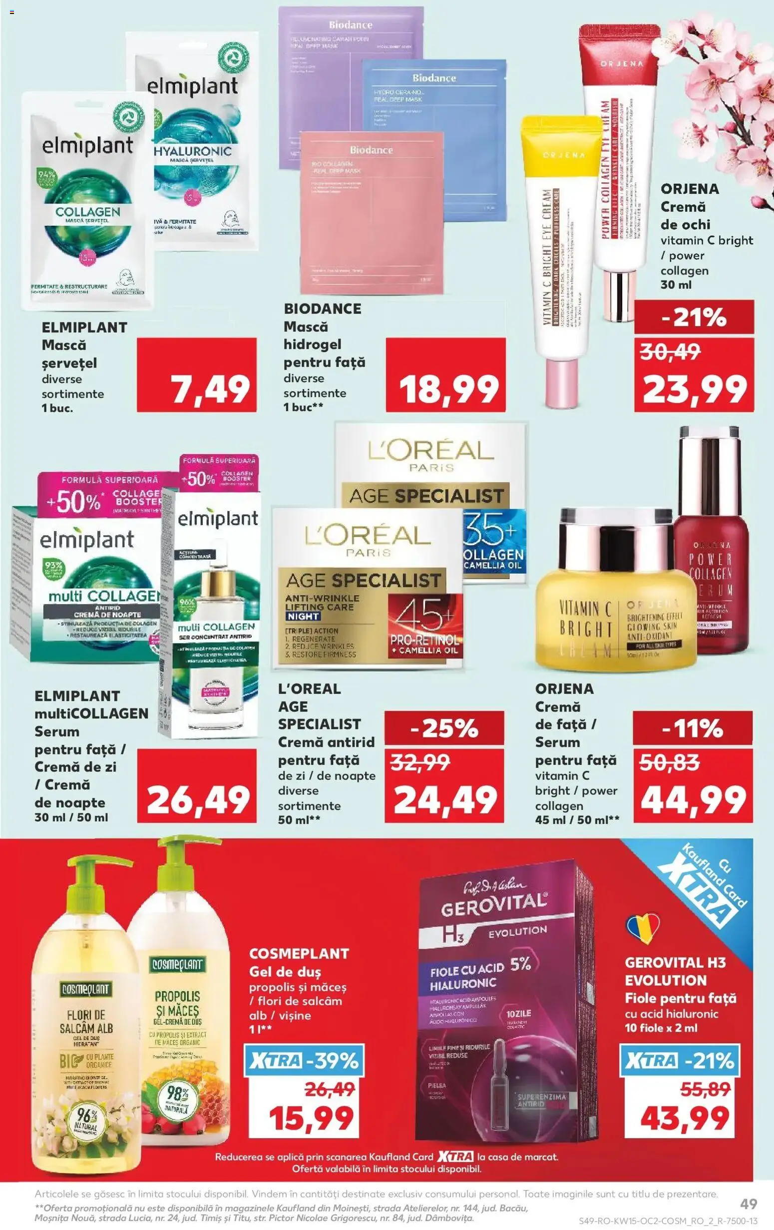Noul catalog Kaufland – valabil de la 08.04.2026 | Pagină: 49 | Produse: Serum, Cremă, Gel de duș, Propolis