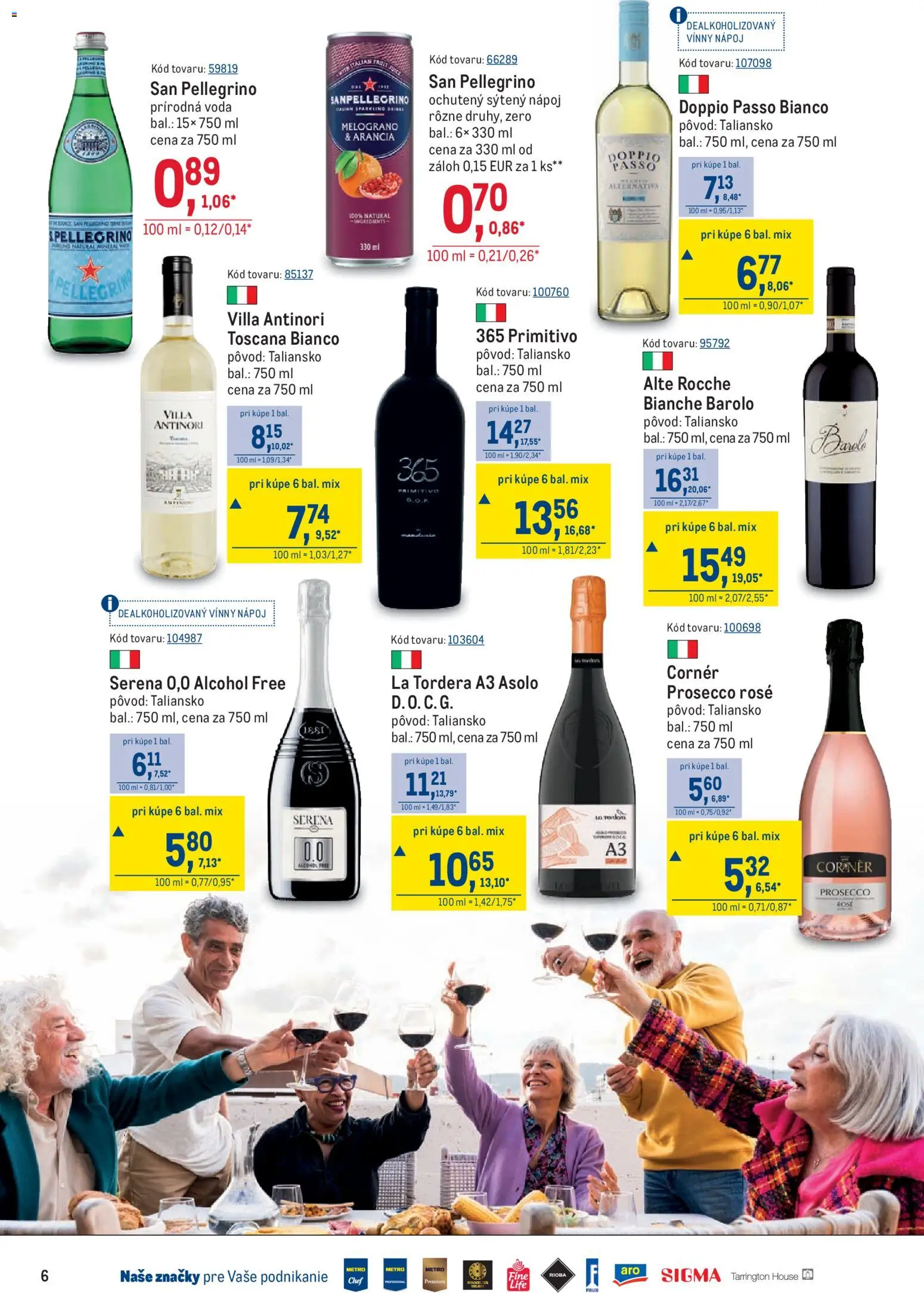 Nové Metro akcie – leták je platný od 09.09.2026 | Strana: 6 | Produkty: Rošt, Prosecco, Voda
