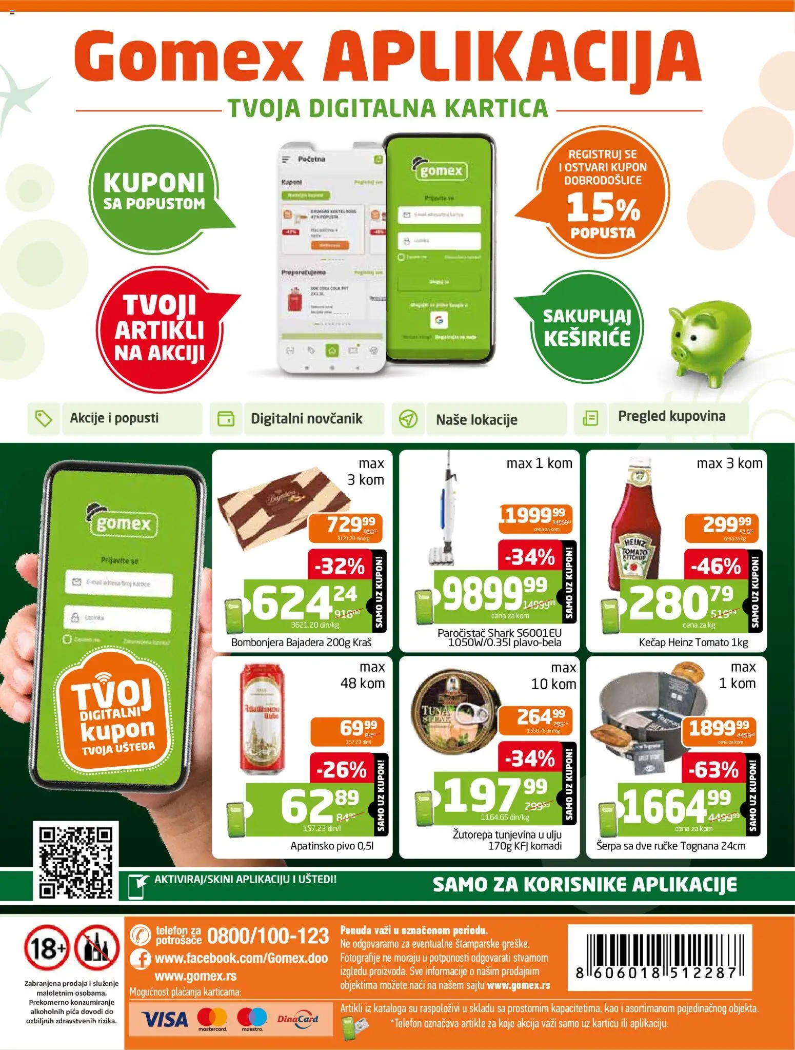 Gomex katalog - važi od 24.06.2026 | Strana: 28 | Proizvode: Novčanik, Coca Cola, Bombonjera, Pica