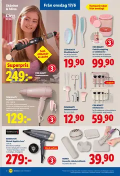 Lidl erbjudanden - Förhandsvisning av reklamblad från butik Lidl aktuell från 15.06.2026 | Sida: 24 | Produkter: Hårtork, Galler, Set, Väska