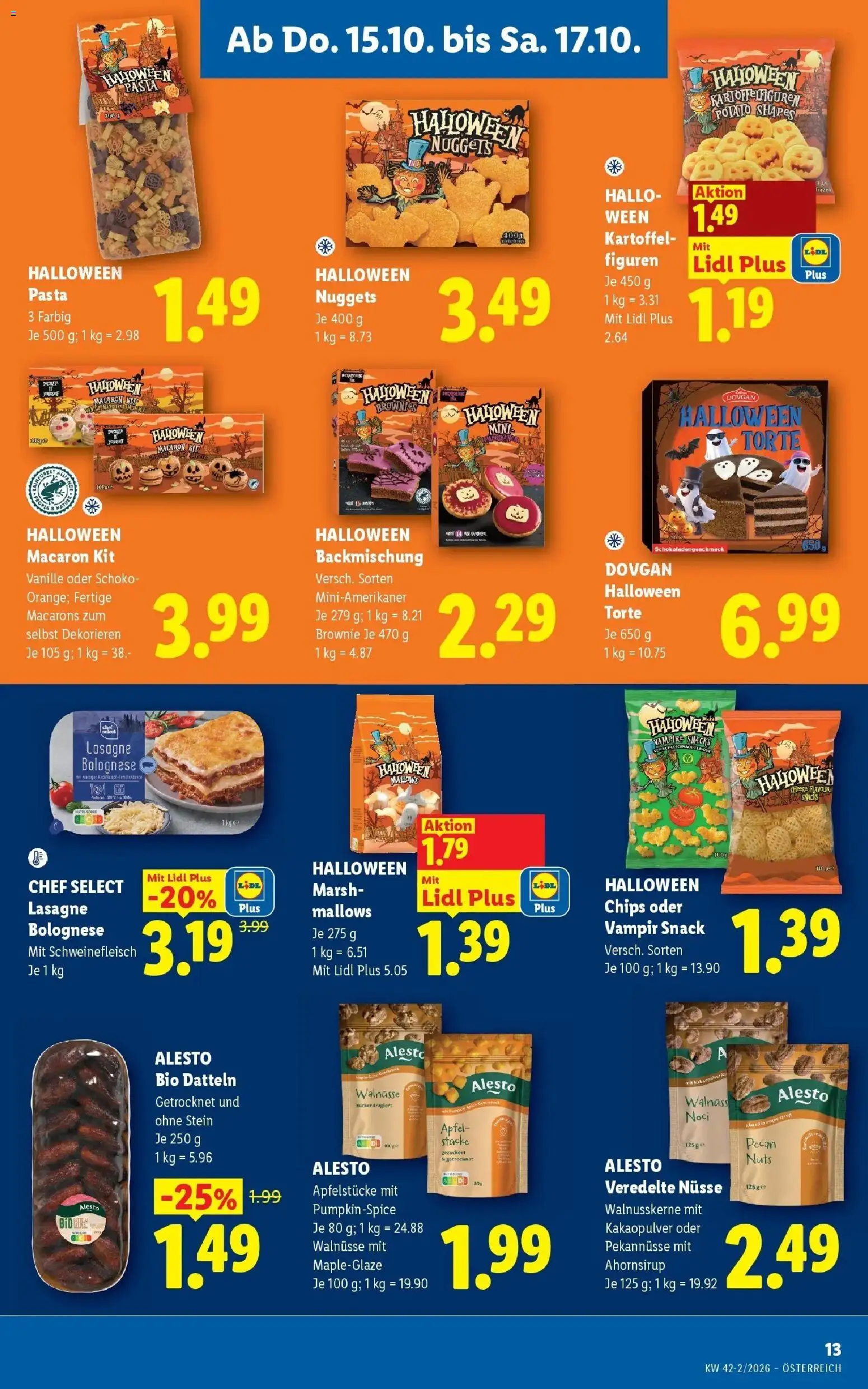 Lidl Flugblatt - Jenbach ab 11.10.2026 - Angebote ab donnerstag | Seite: 15 | Produkte: Pasta, Chips, Vanille, Äpfel