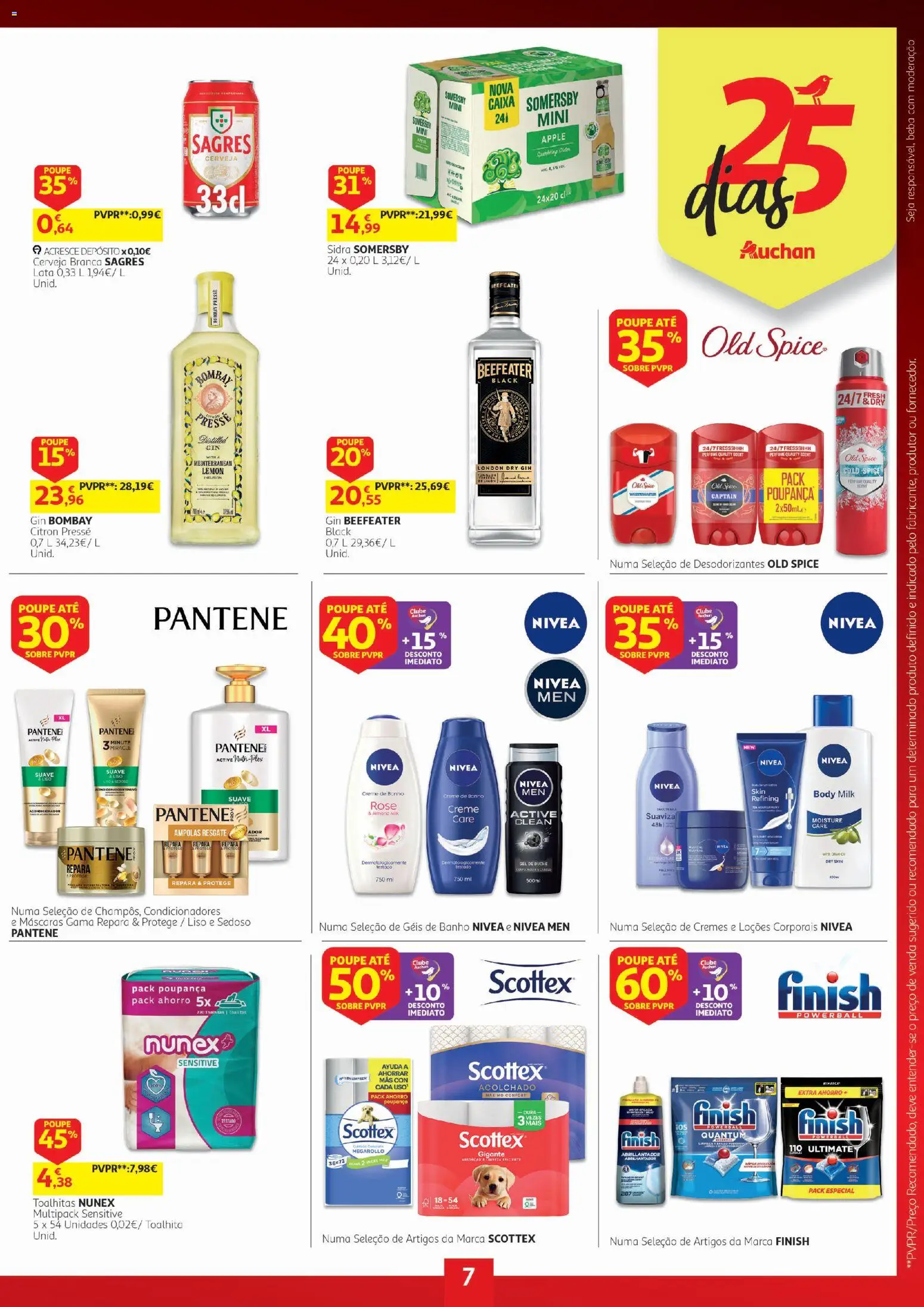 Auchan folheto 25 dias │ válido de 20/10/2026 | Página: 7 | Produtos: Sidra, Perfume, Cerveja, Gin
