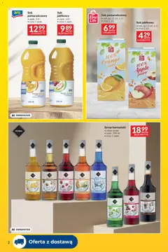 Pogląd oferty "Makro gazetka - Dostawy dla gastronomii" - ważna od 01.09.2026 | Strona: 2 | Produkty: Syrop, Sok pomarańczowy, Sok jabłkowy, Syrop barmański
