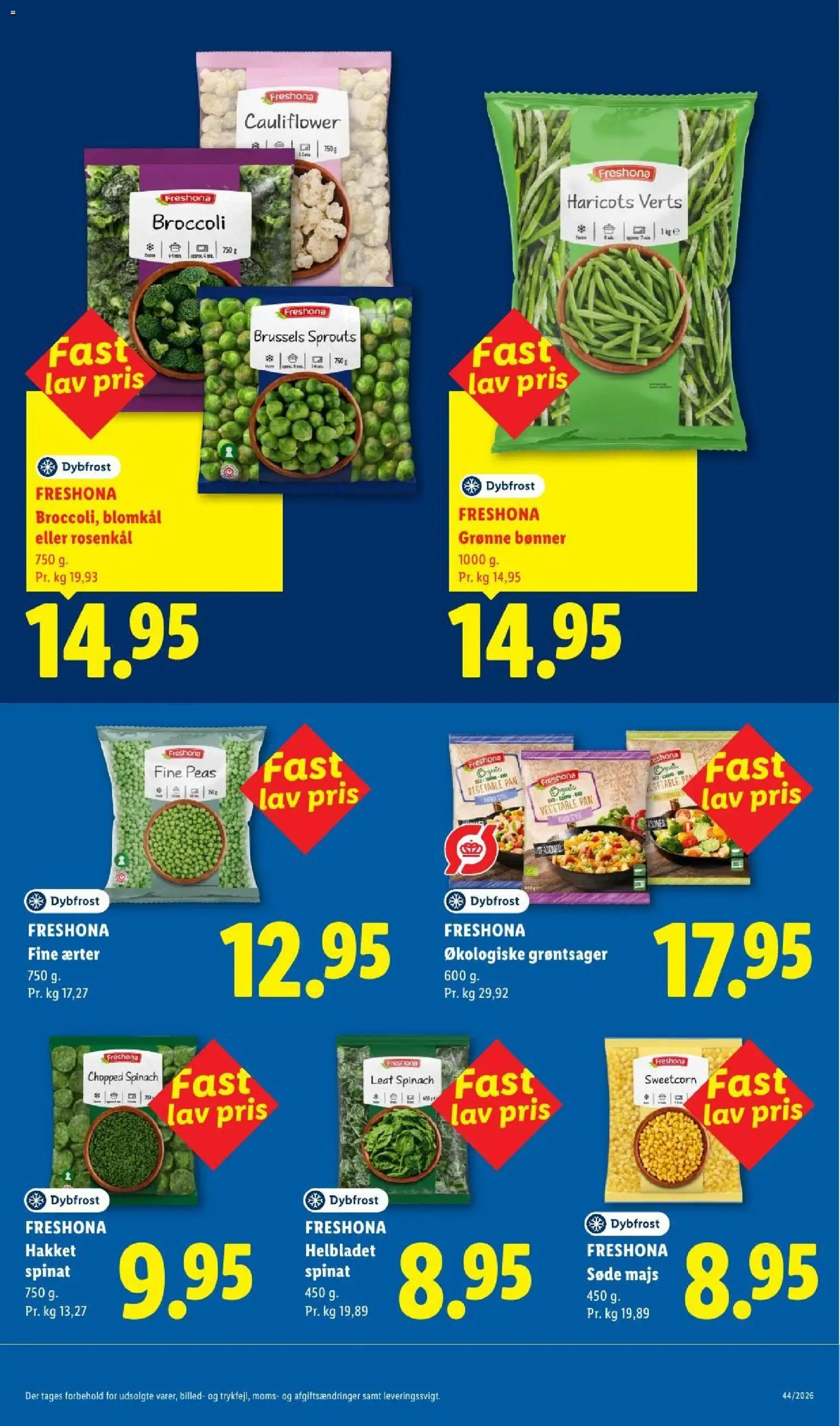 Lidl tilbudsavis – gyldig fra 25/10/2026 | Side: 16 | Produkter: Rosenkål, Bønner, Ærter, Grønne Bønner