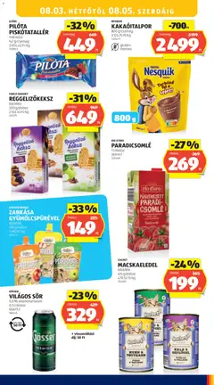 Aldi akciós újság - amely érvényes a következő dátumtól: 2026.07.30. | Oldal: 31 | Termékek: Macskaeledel, Gösser, Paradicsomlé, Nesquik