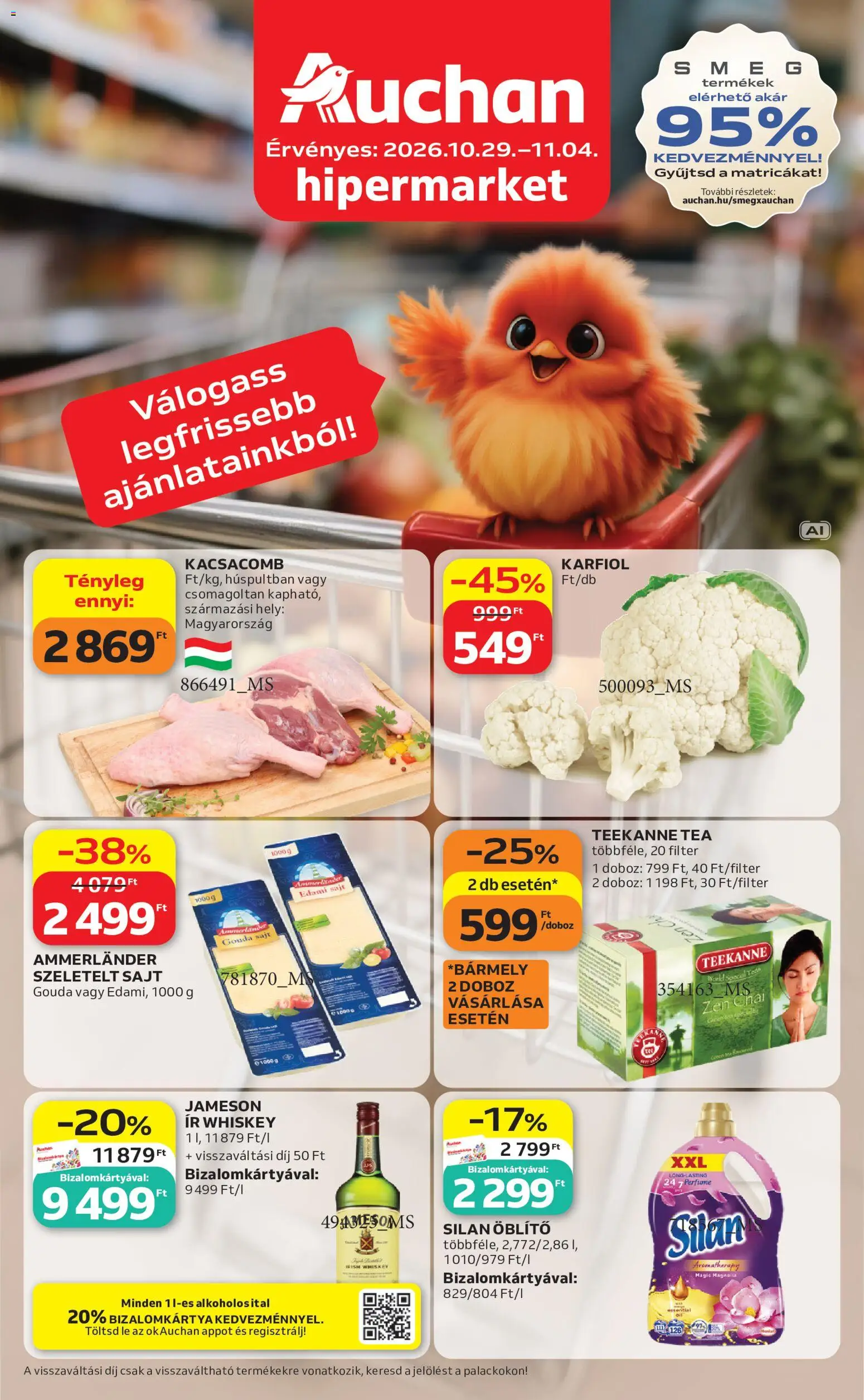Auchan akciós ujság - amely érvényes a következő dátumtól: 2026.10.29. | Oldal: 1