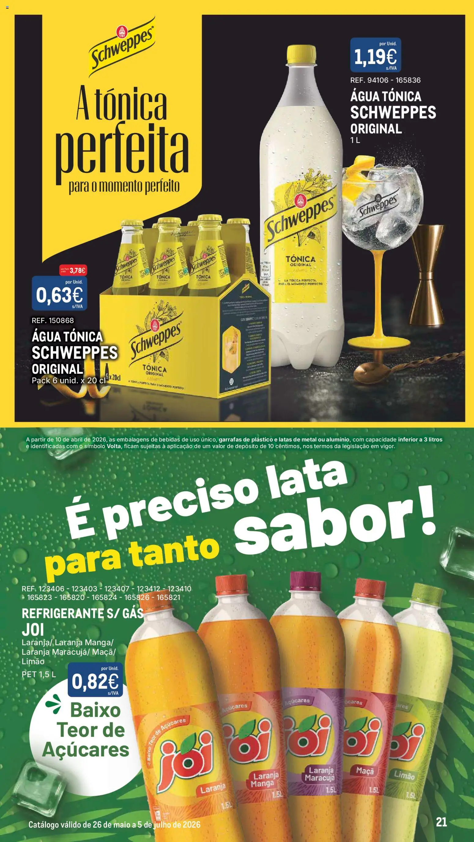 Makro Os Convocados │ válido de 26.05.2026 | Página: 21 | Produtos: Agua, Refrigerante, Maça