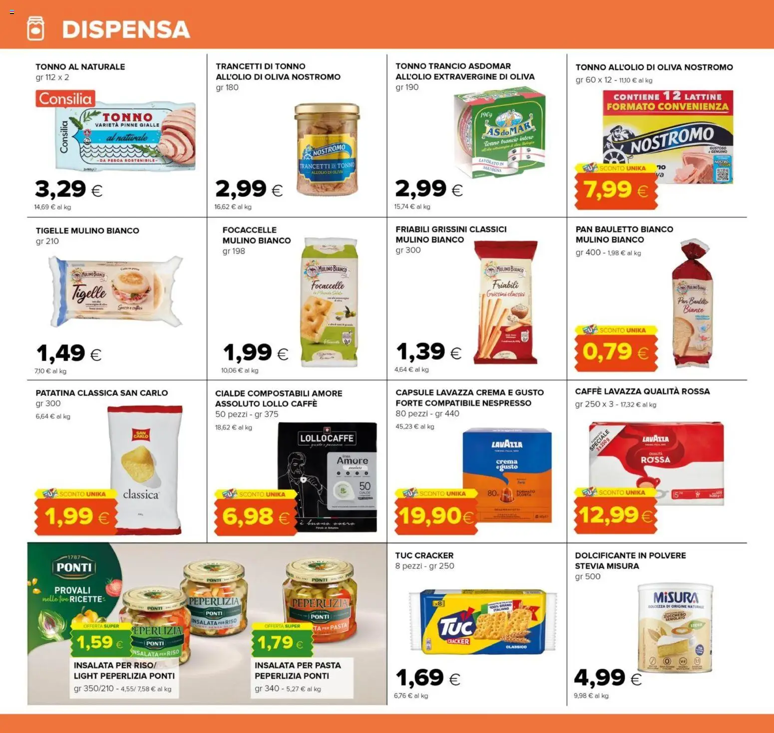 Volantino Oasi del 02/07/2026 | Pagina: 18 | Prodotti: Dolcificante, Pesca, Pinne, Lavazza