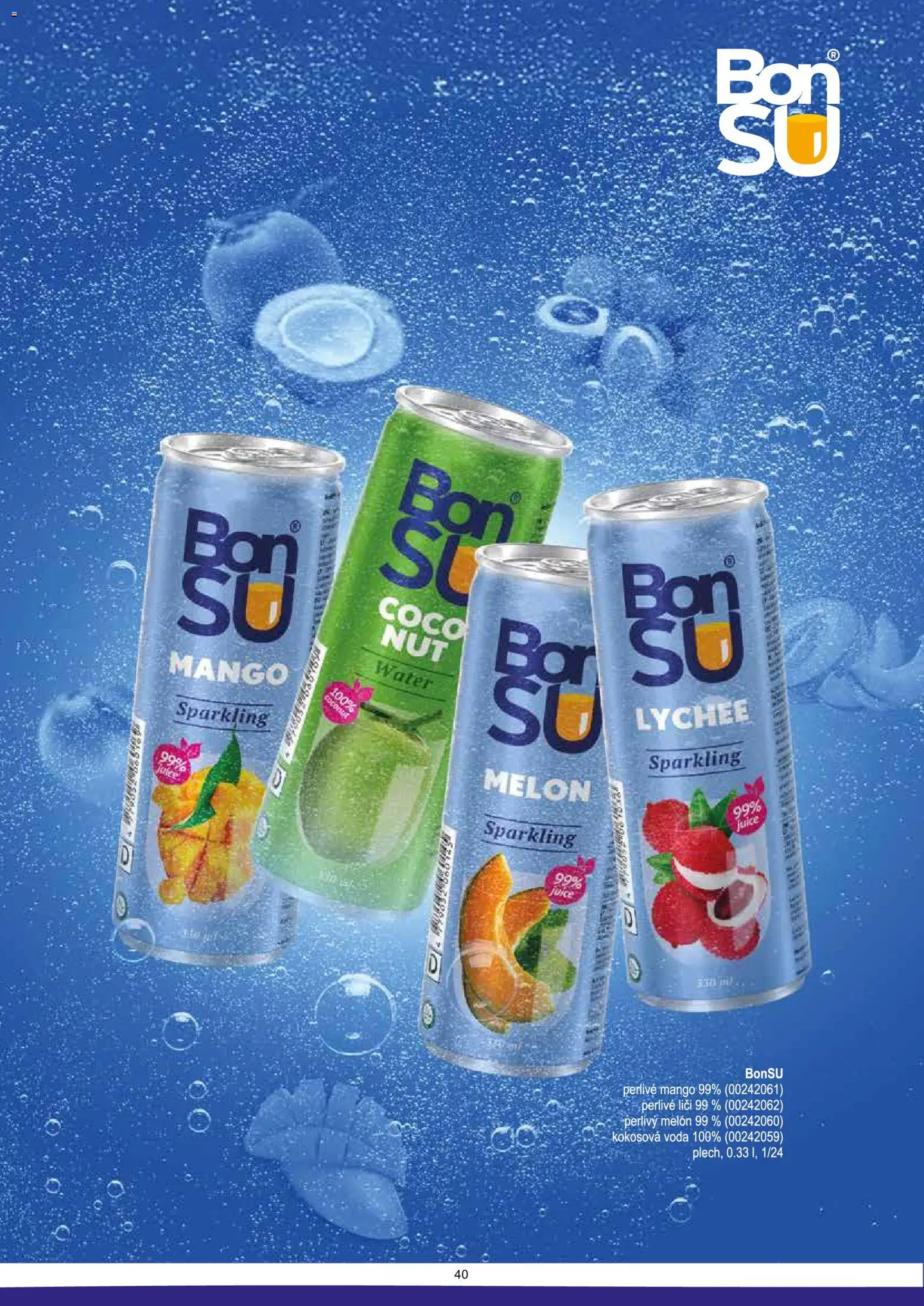 Nové KON - RAD akcie – leták je platný od 13.06.2026 | Strana: 40 | Produkty: Liči, Voda, Mango, Melón