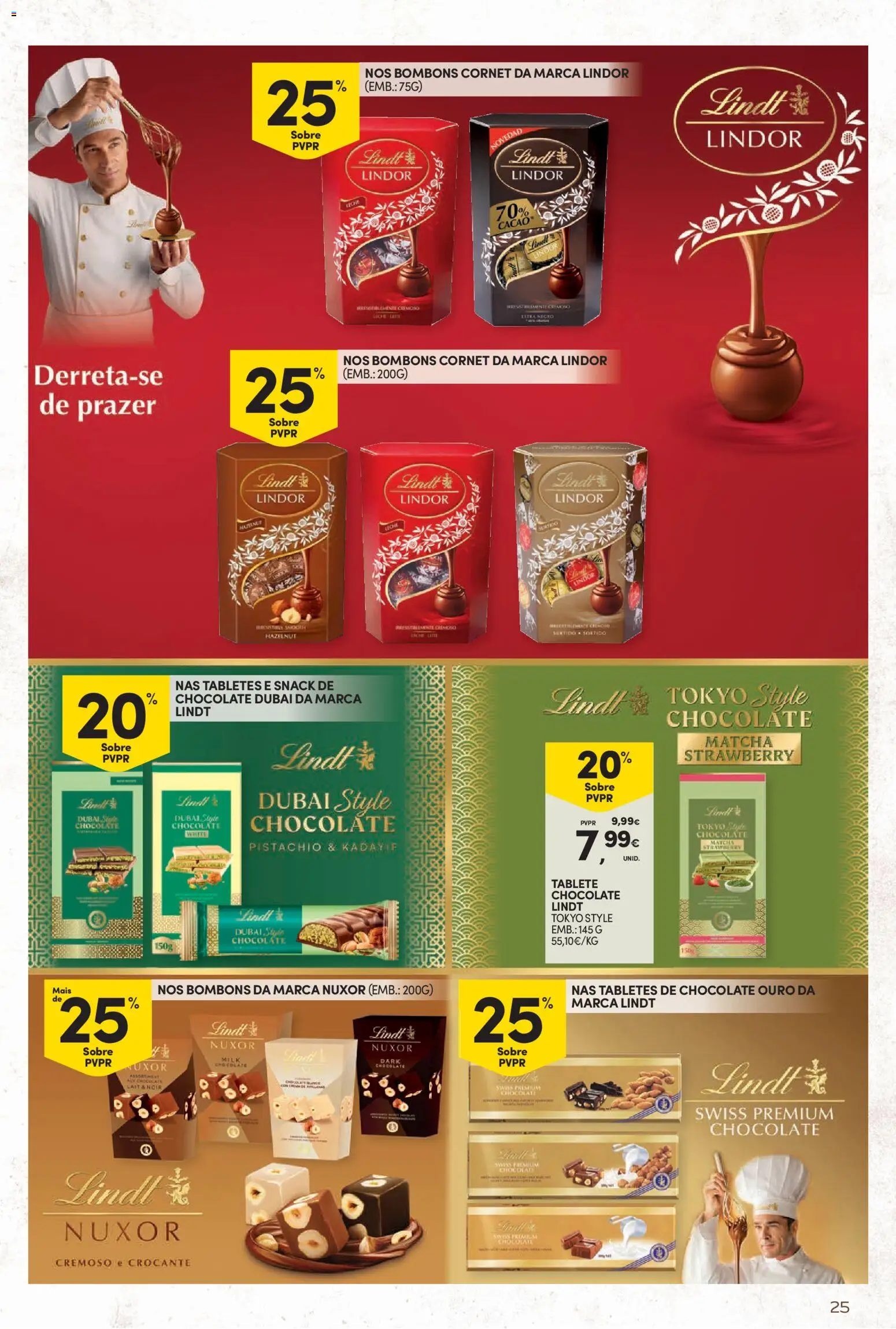 Continente Bebidas Quentes │ válido de 13/10/2026 | Página: 25 | Produtos: Lindt, Matcha, Chocolate, Lindor
