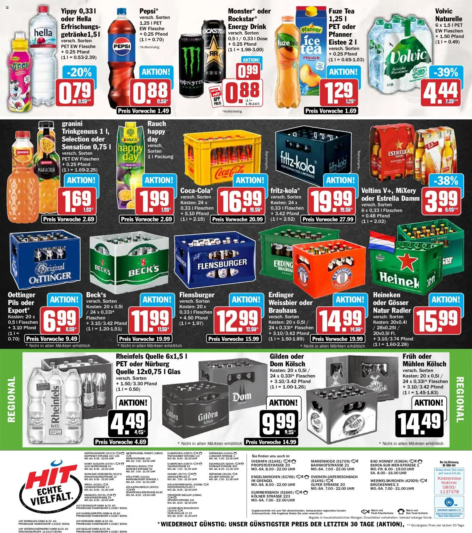 HIT Prospekt – gültig ab 31.08.2026 | Seite: 18 | Produkte: Pils, Heineken, Hella, Volvic