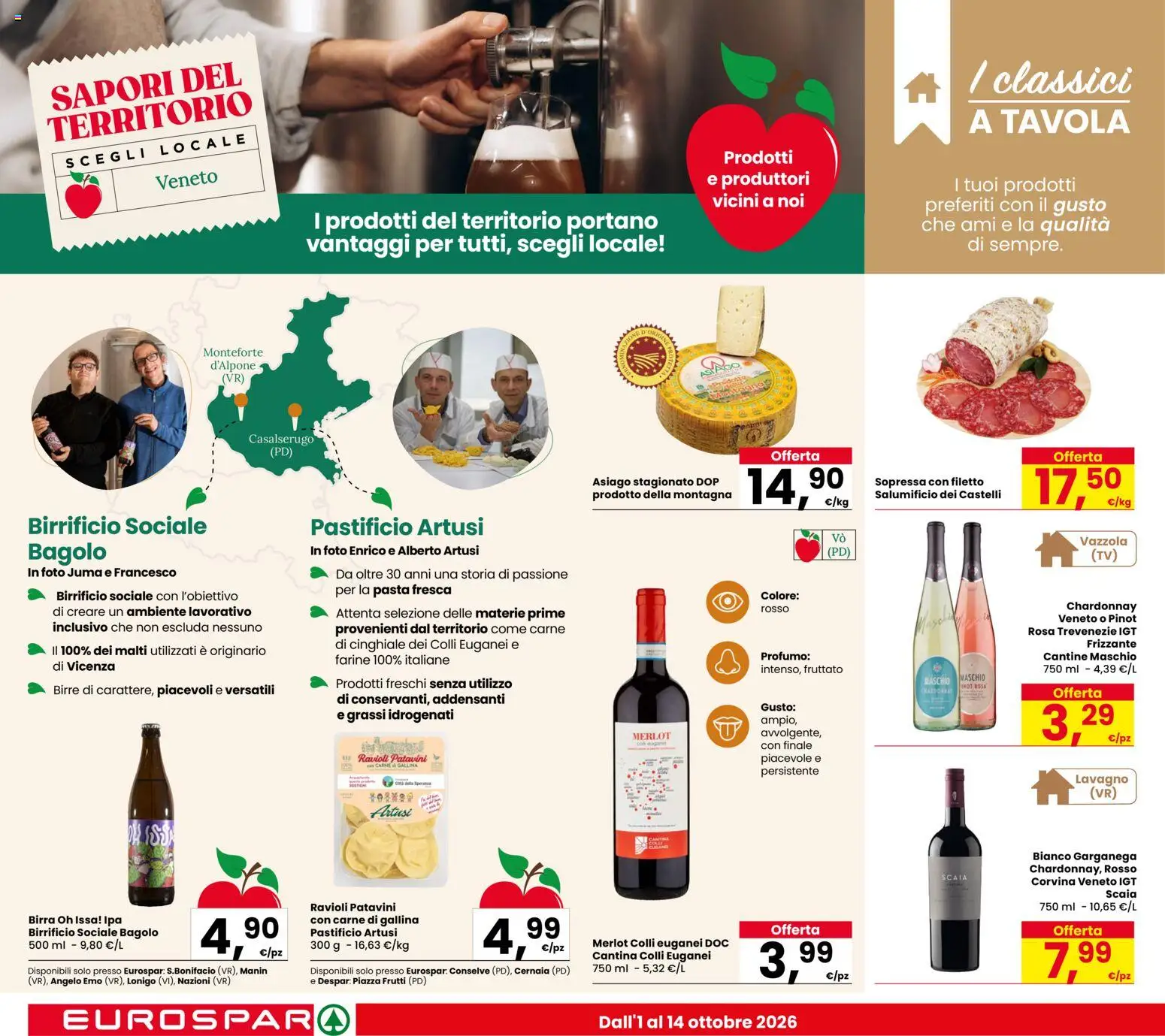 Volantino Eurospar del 01/10/2026 | Pagina: 12 | Prodotti: Birra, Pasta, Carne, Profumo