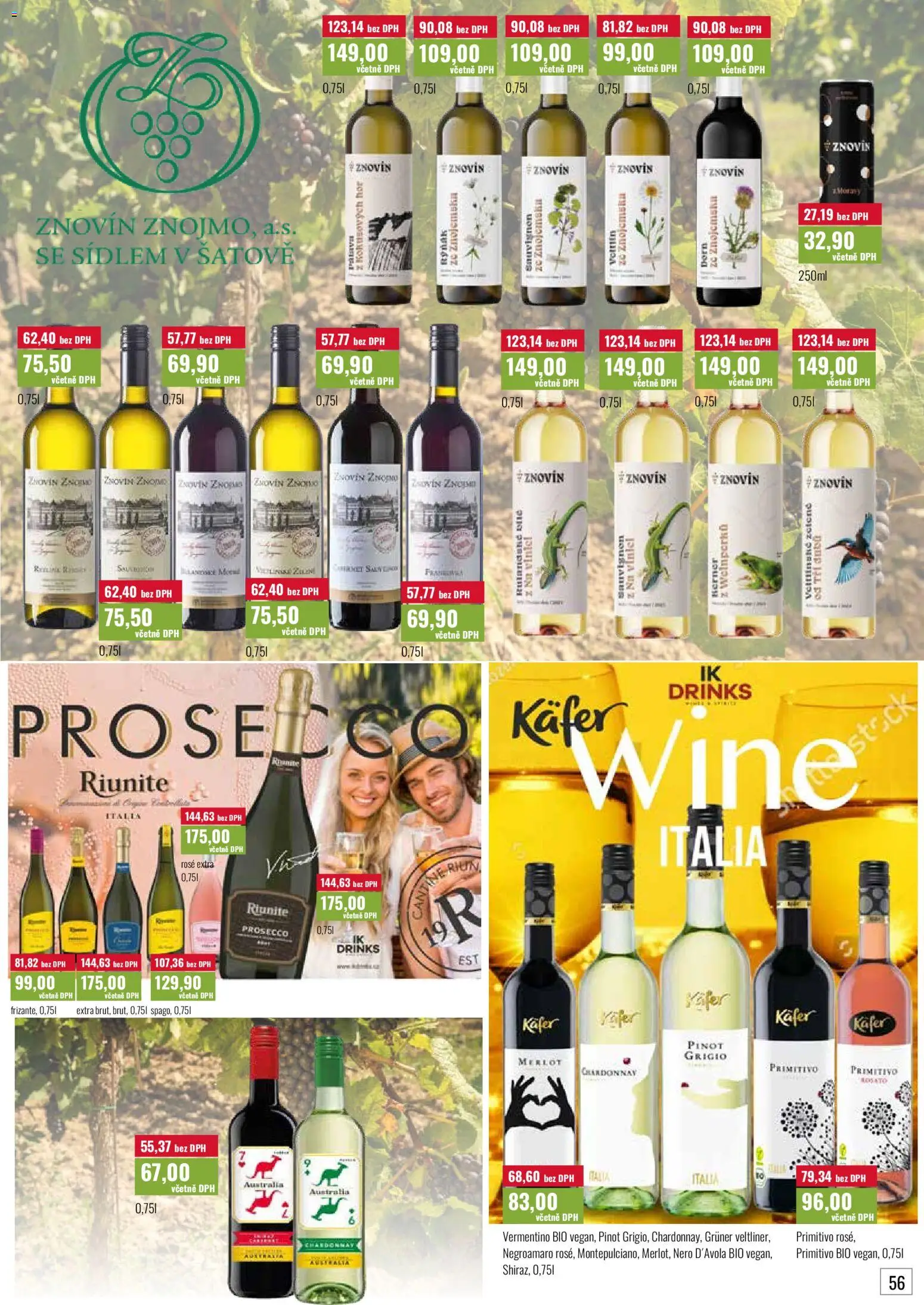 Ratio leták od 01.06.2026 | Strana: 57 | Produkty: Prosecco, Merlot, Primitivo, Nero d'Avola