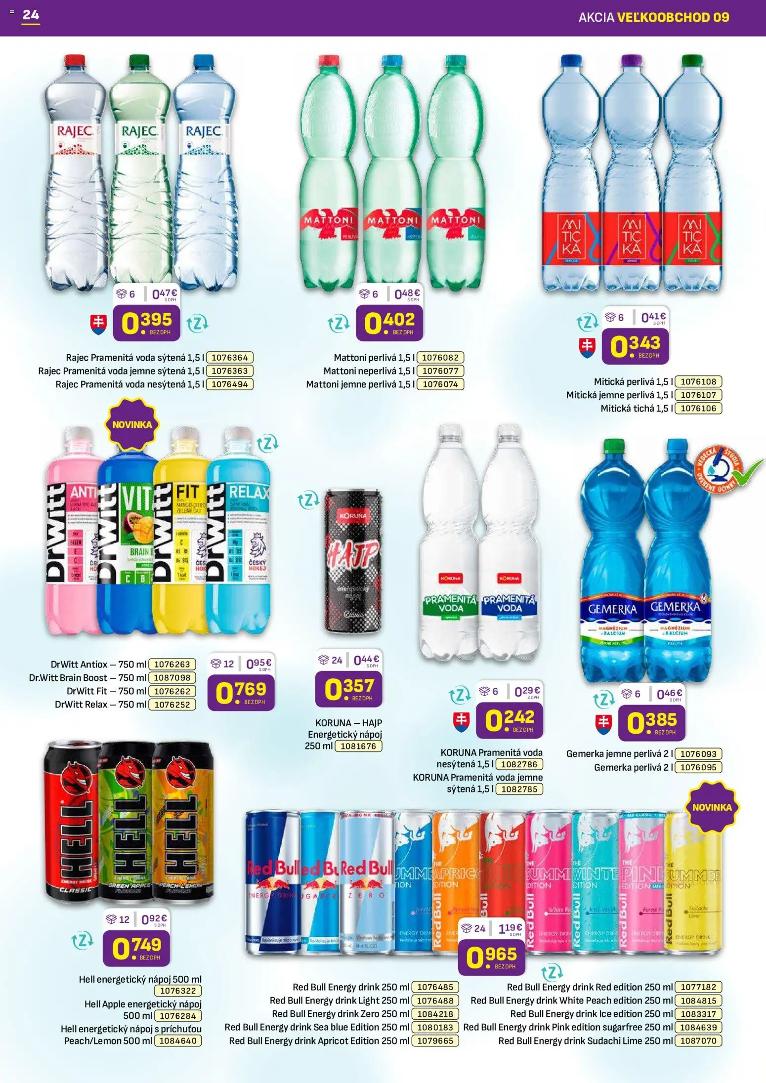 Nové Libex akcie – leták je platný od 04.05.2026 | Strana: 24 | Produkty: Rajec, Apple, Mitická, Gemerka