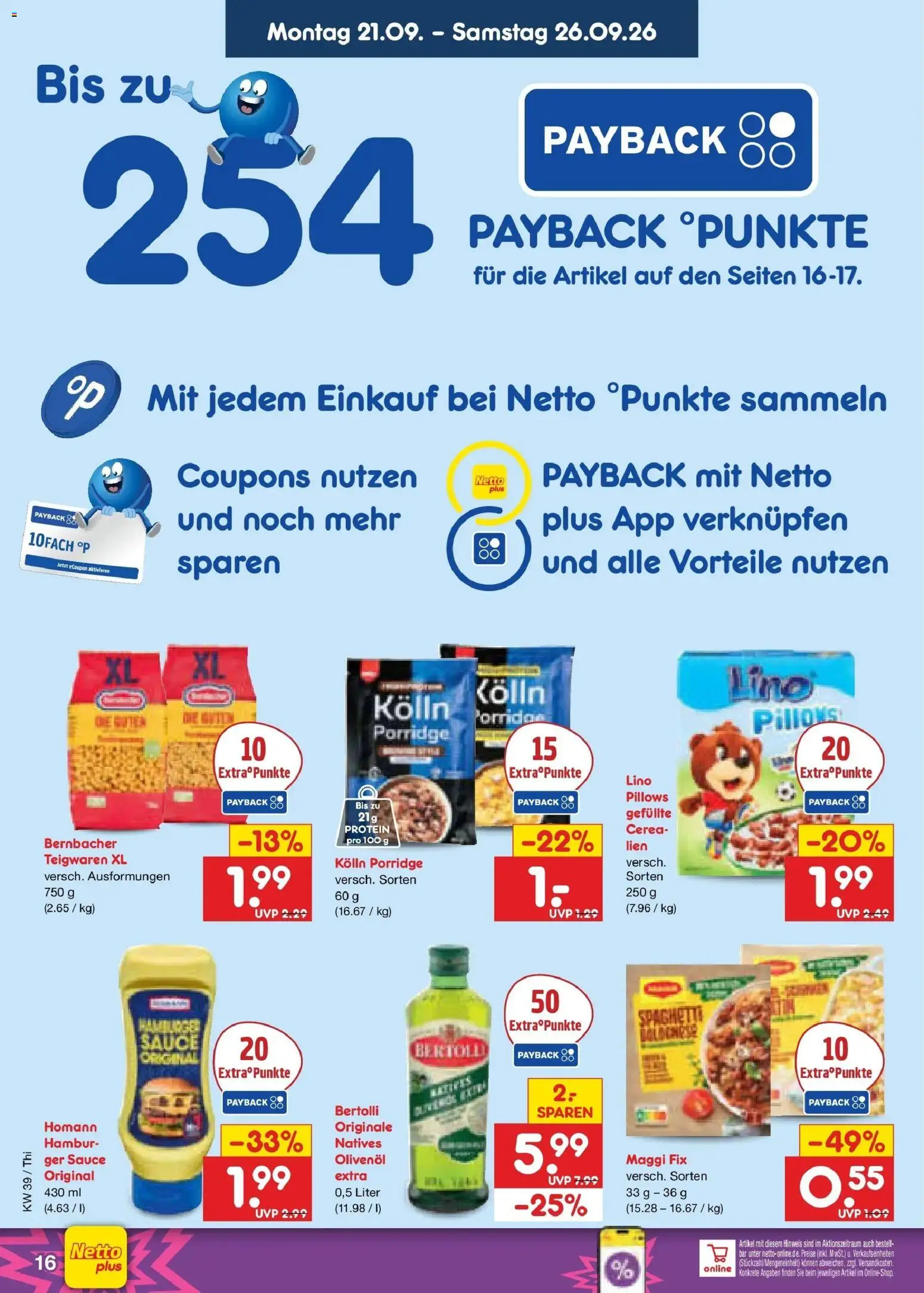 Netto Marken-Discount Prospekt Pirna – gültig ab 21.09.2026 | Seite: 24 | Produkte: Kolln, Maggi, Spaghetti, Olivenol