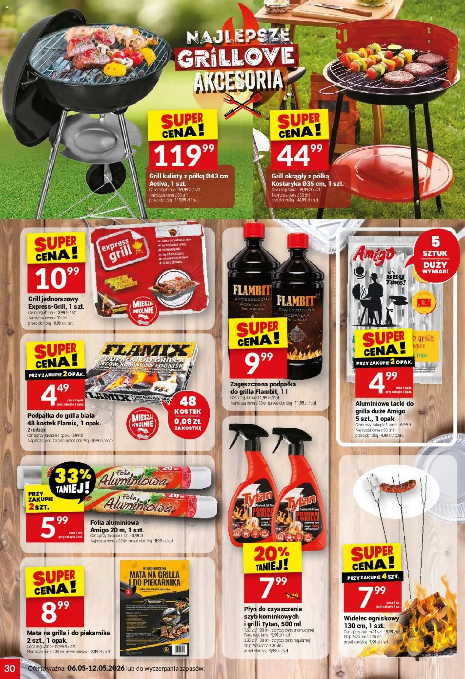 Twój Market gazetka od 06.05.2026 | Strona: 30 | Produkty: Grill, Półka, Grill jednorazowy