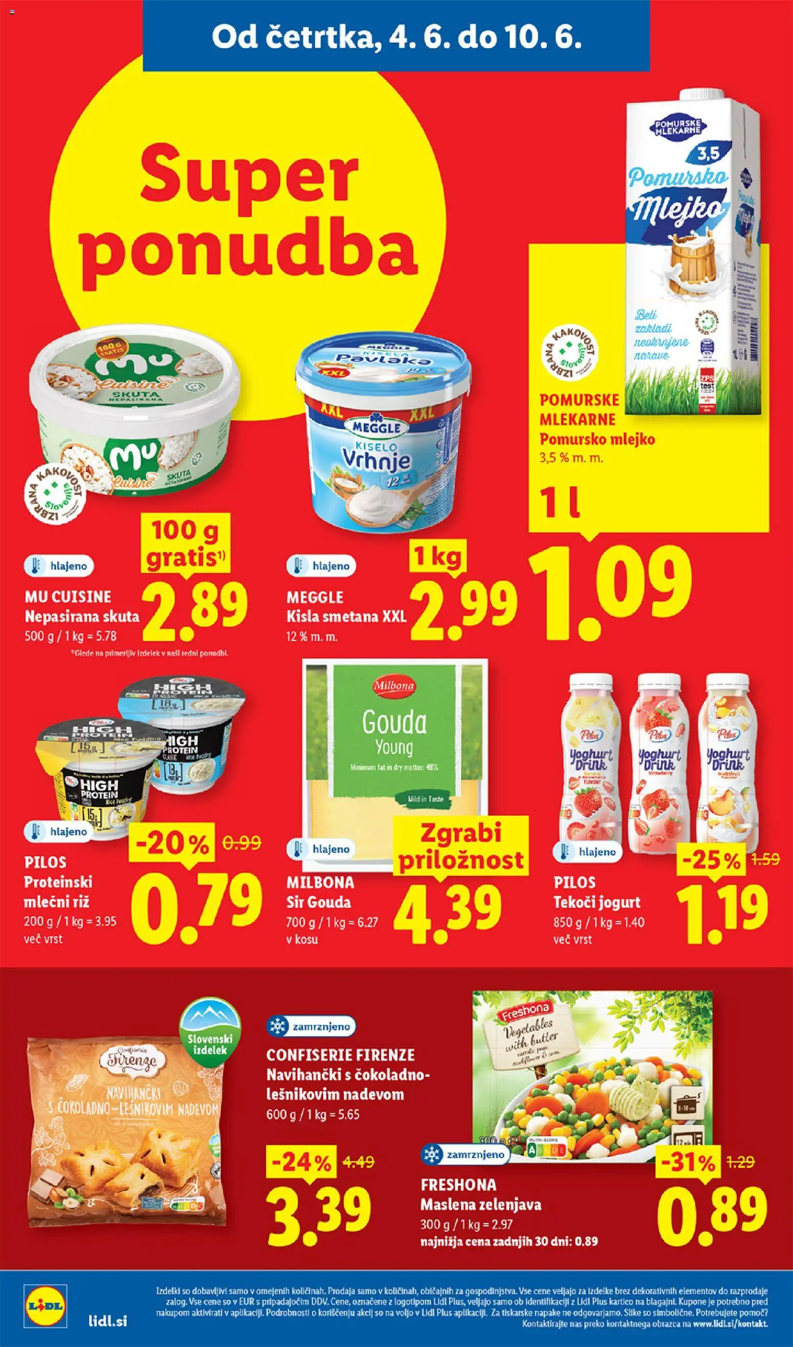 Novi Lidl katalog ponudbe – veljaven od 04.06.2026 | Stran: 6 | Izdelki: Kisla smetana, Smetana, Skuta, Zelenjava