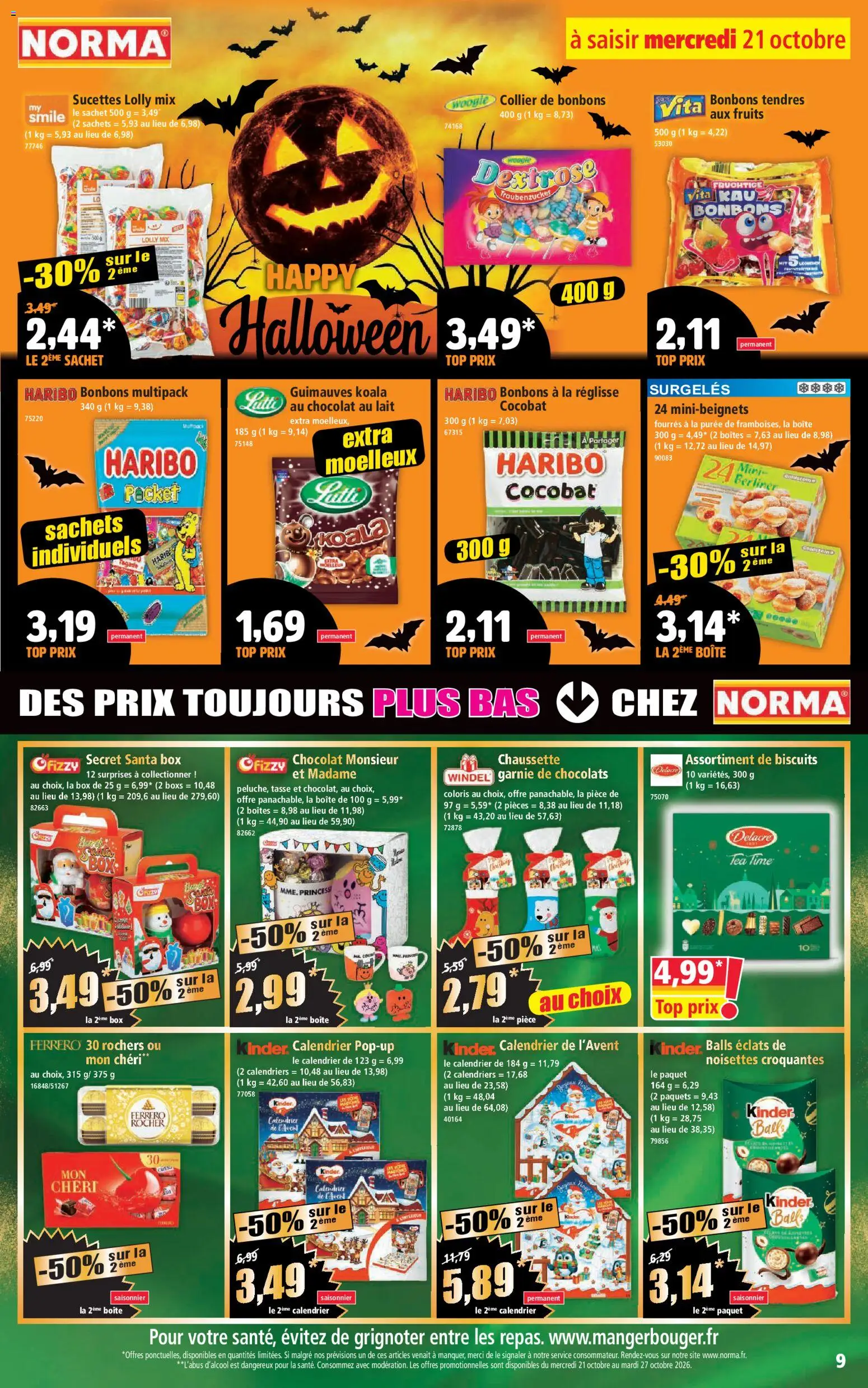 {H1} | Page: 9 | Produits: Guimauves, Assortiment de biscuits, Collier, Bonbons