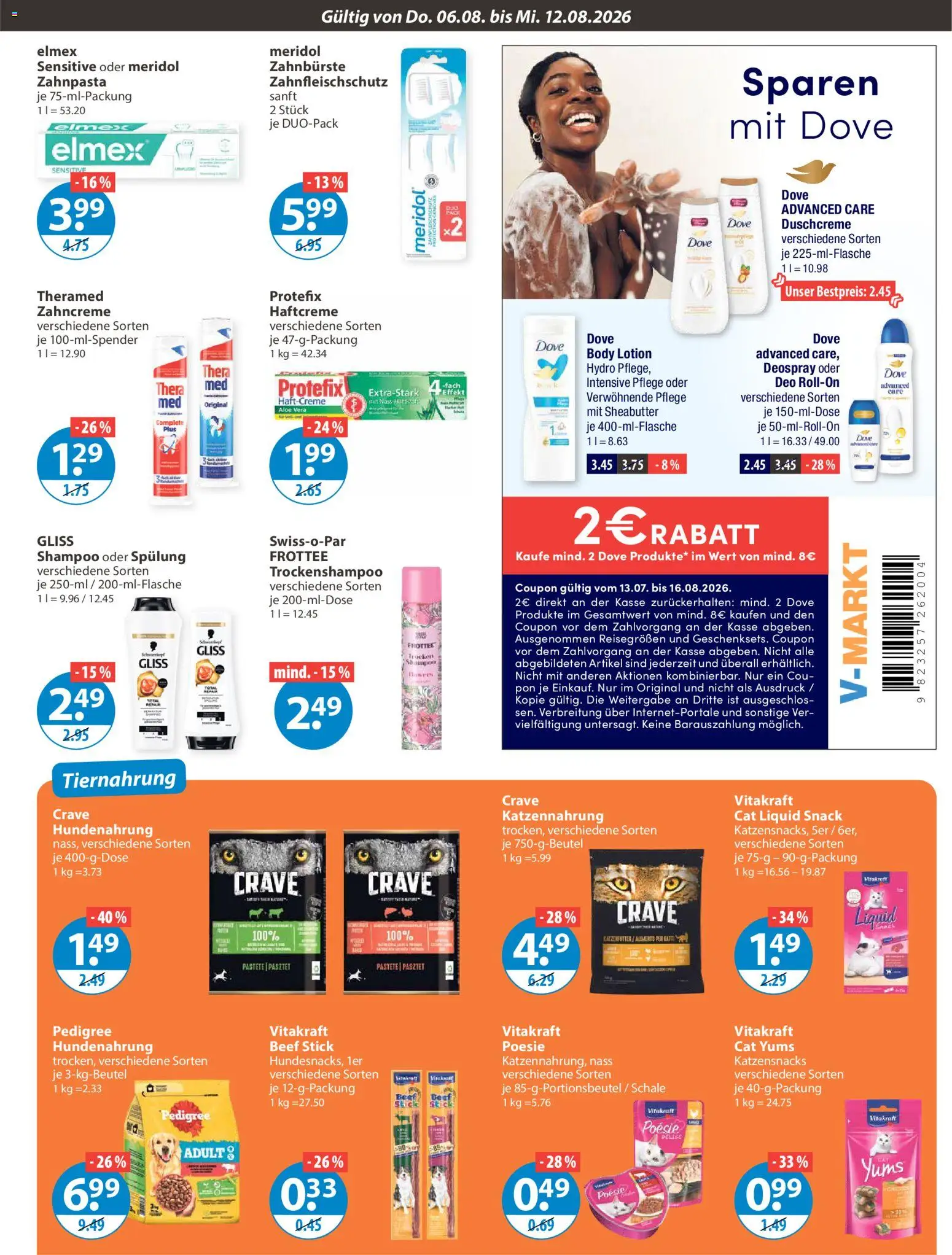 V-Markt Angebote – gültig ab 06.08.2026 | Seite: 11 | Produkte: Shampoo, Spülung, Duschcreme, Deospray