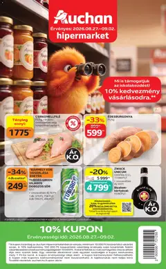 Auchan akciós újság - amely érvényes a következő dátumtól: 2026.08.27.
