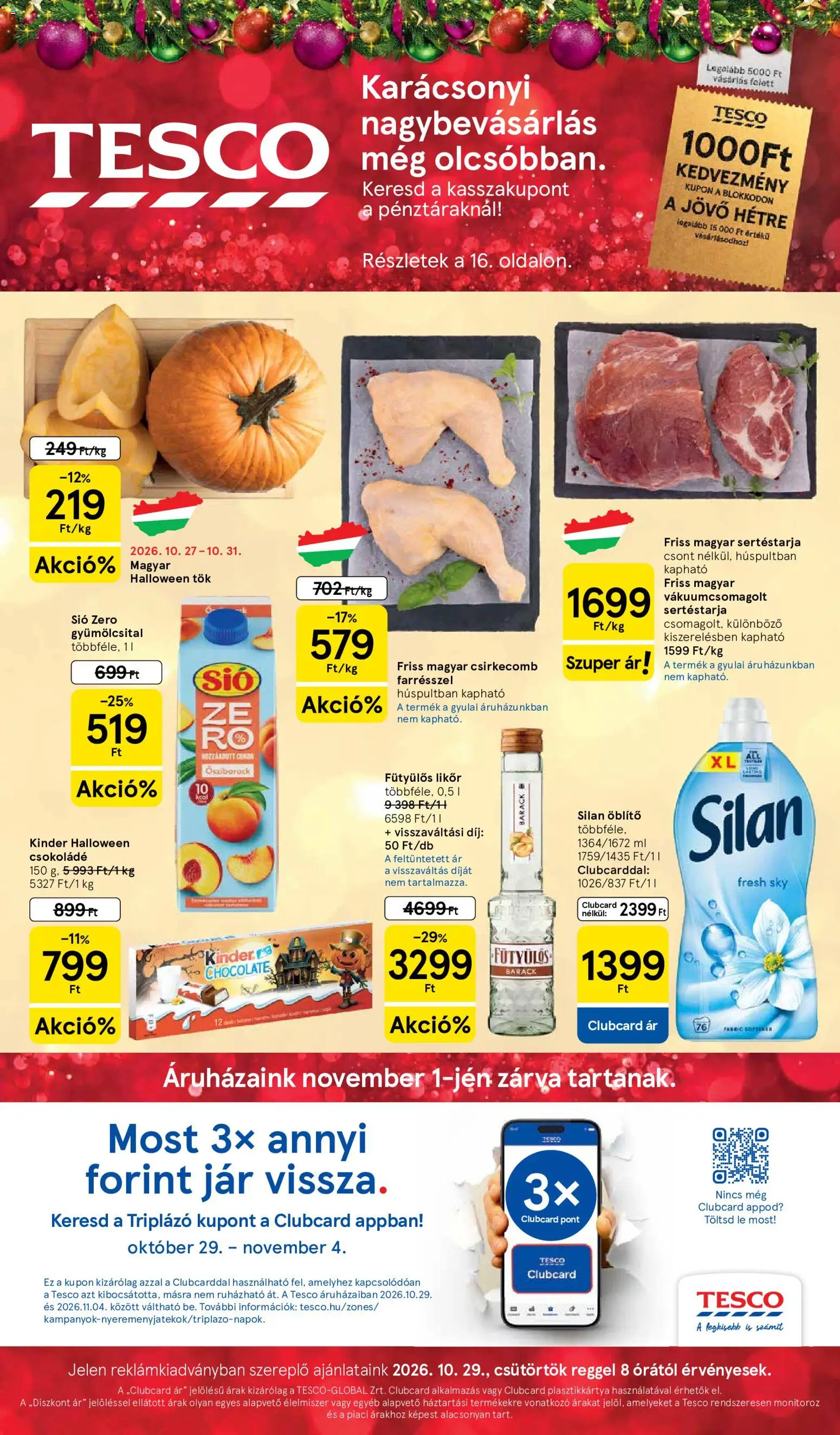 Tesco akciós ujság - amely érvényes a következő dátumtól: 2026.10.29. | Oldal: 1
