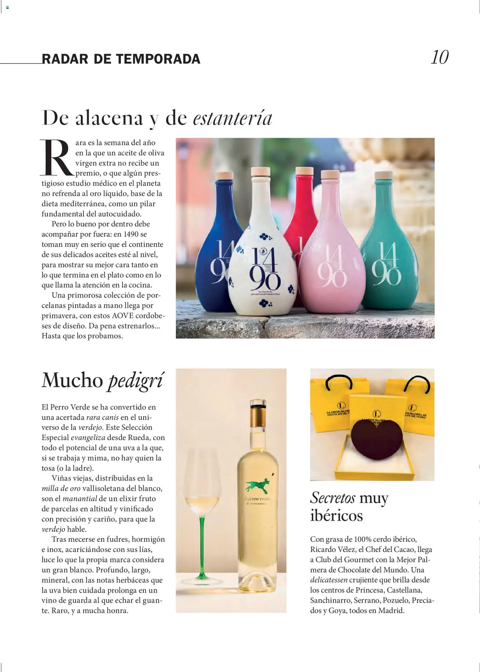 El Corte Inglés ofertas │ válido desde el 01.04.2026 | Página: 10 | Productos: Chocolate, Vino, Cerdo, Aceite de oliva