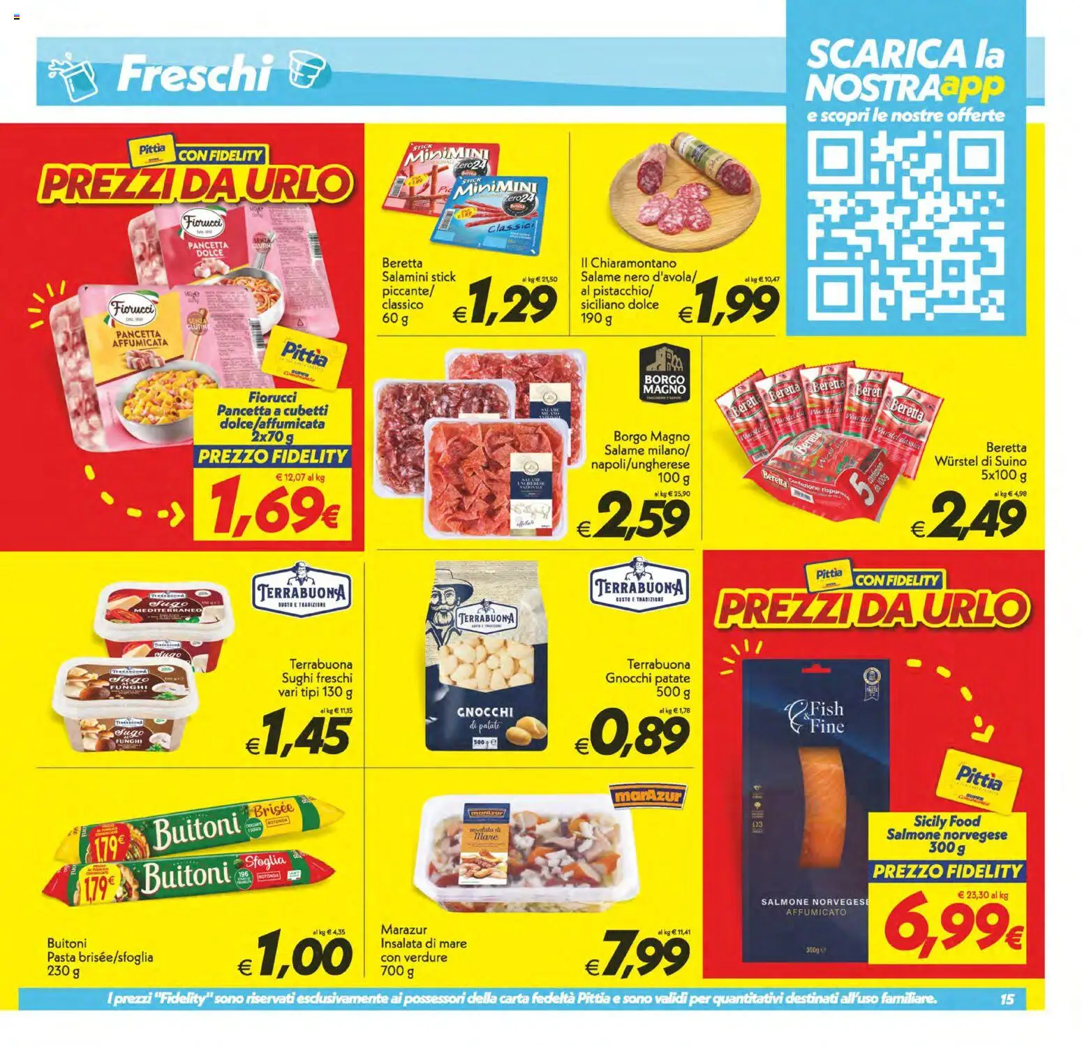Volantino SuperConveniente del 02/10/2026 | Pagina: 15 | Prodotti: Salmone, Verdure, Pasta, Funghi