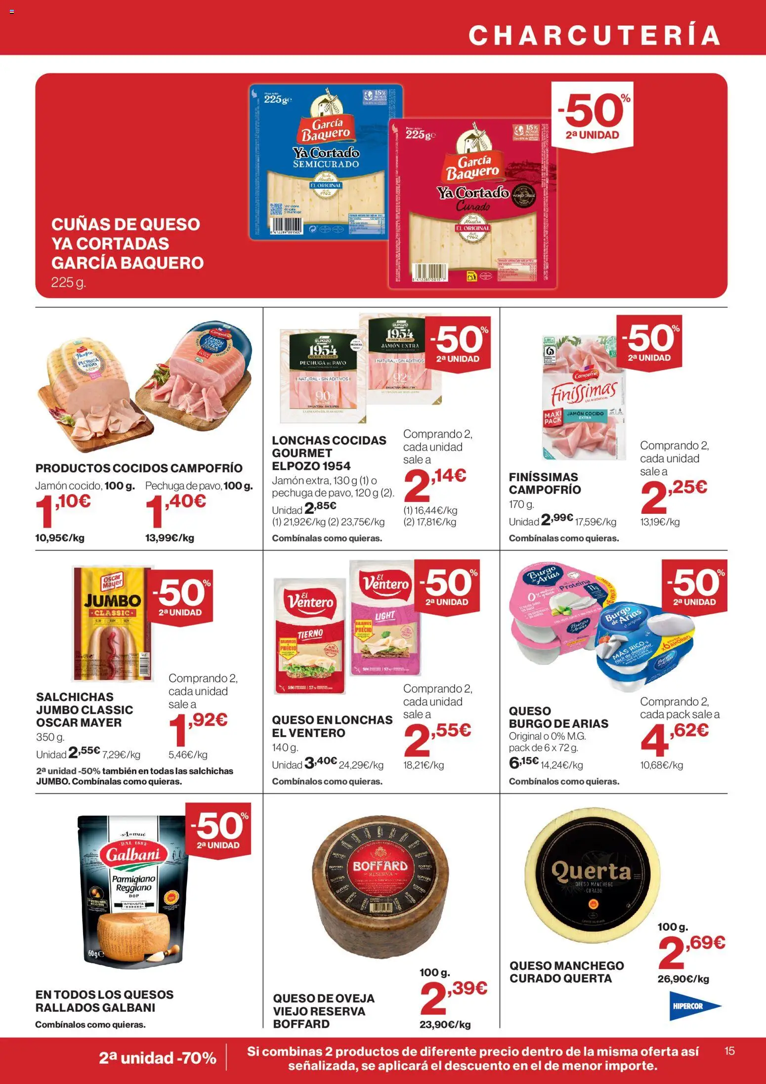 Hipercor catálogo │ válido desde el 21.05.2026 | Página: 15 | Productos: Queso de oveja, Queso, Jamón, Jamón cocido