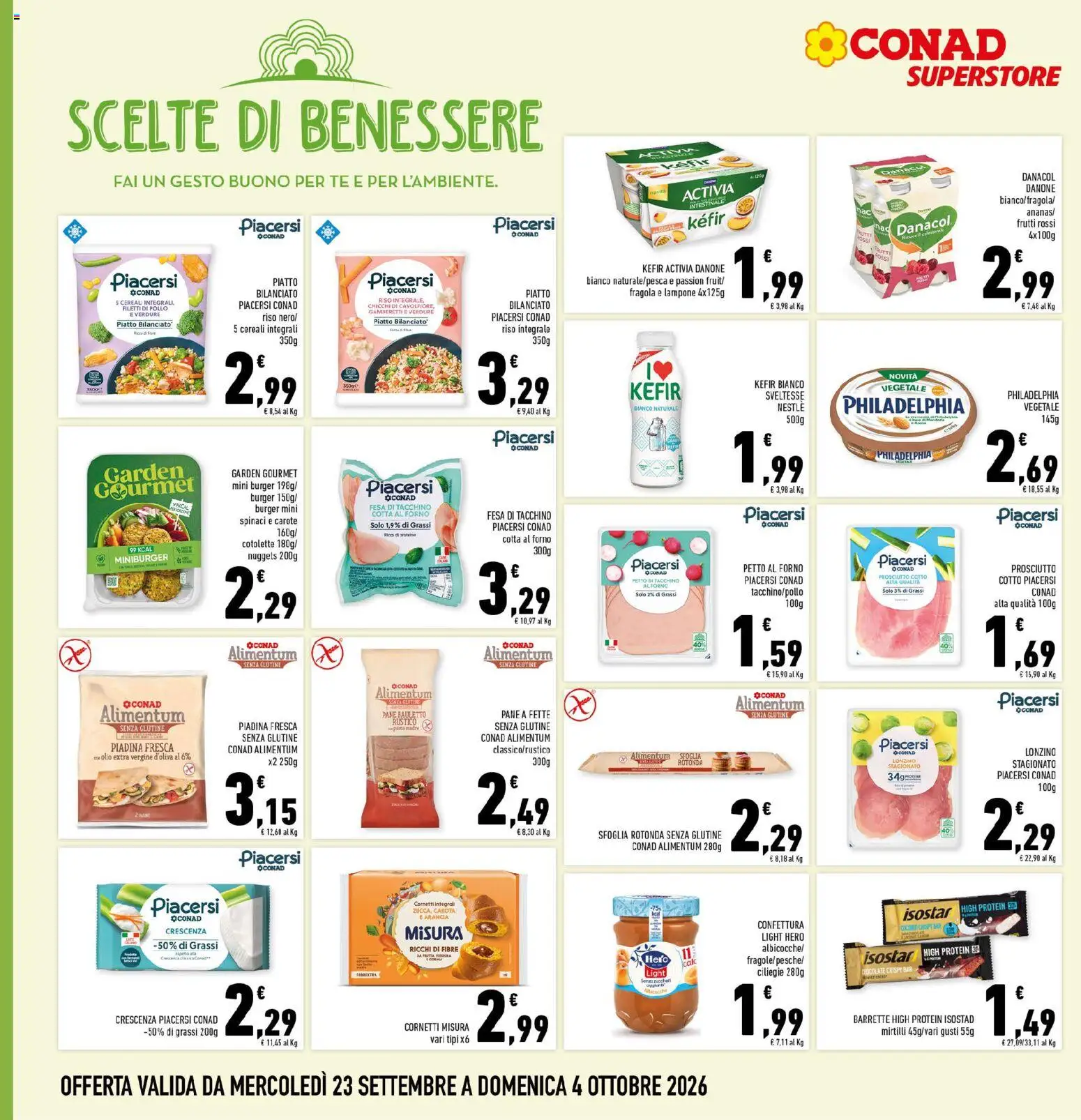 Volantino Conad del 23/09/2026 | Pagina: 14 | Prodotti: Tè, Carota, Tacchino, Petto di tacchino