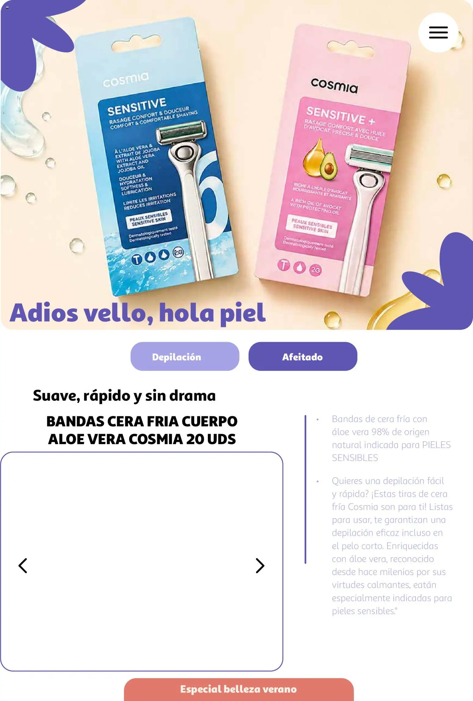 Alcampo Catálogo digital Belleza 2026 │ válido desde el 05.05.2026 | Página: 15 | Productos: Té, Bandas de cera