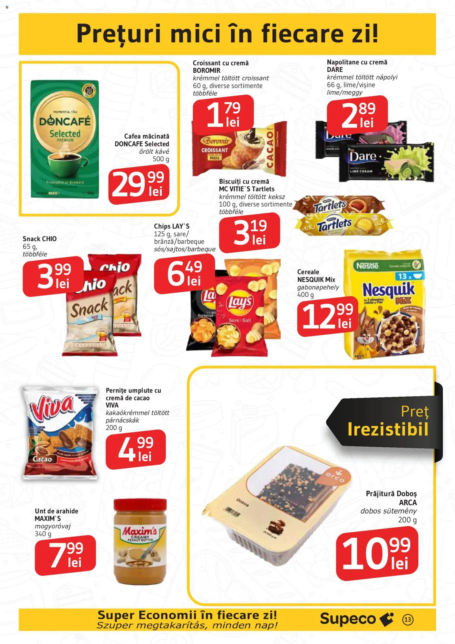 Noul catalog Supeco – valabil de la 06.08.2026 | Pagină: 13 | Produse: Prăjitură, Arahide, Unt de arahide, Cacao