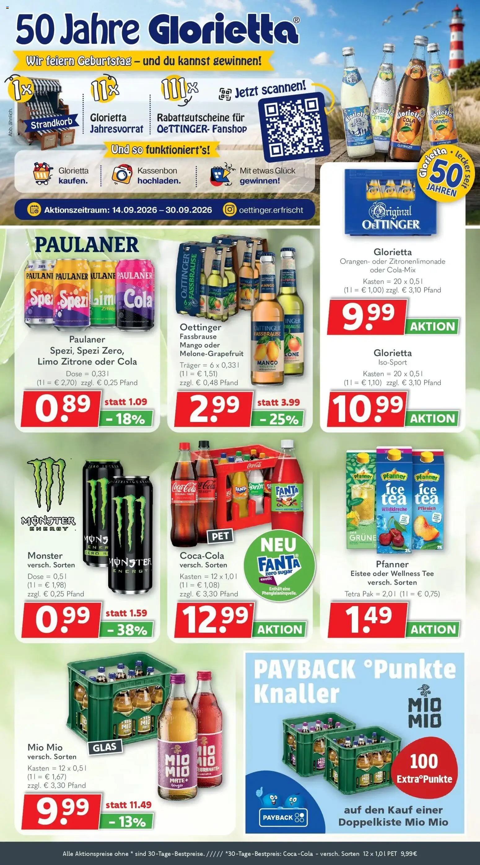Getränkeland Prospekt Neustrelitz (ab 14.09.2026) zum Blättern | Seite: 6 | Produkte: Sprite, Cola, Zitrone, Mango