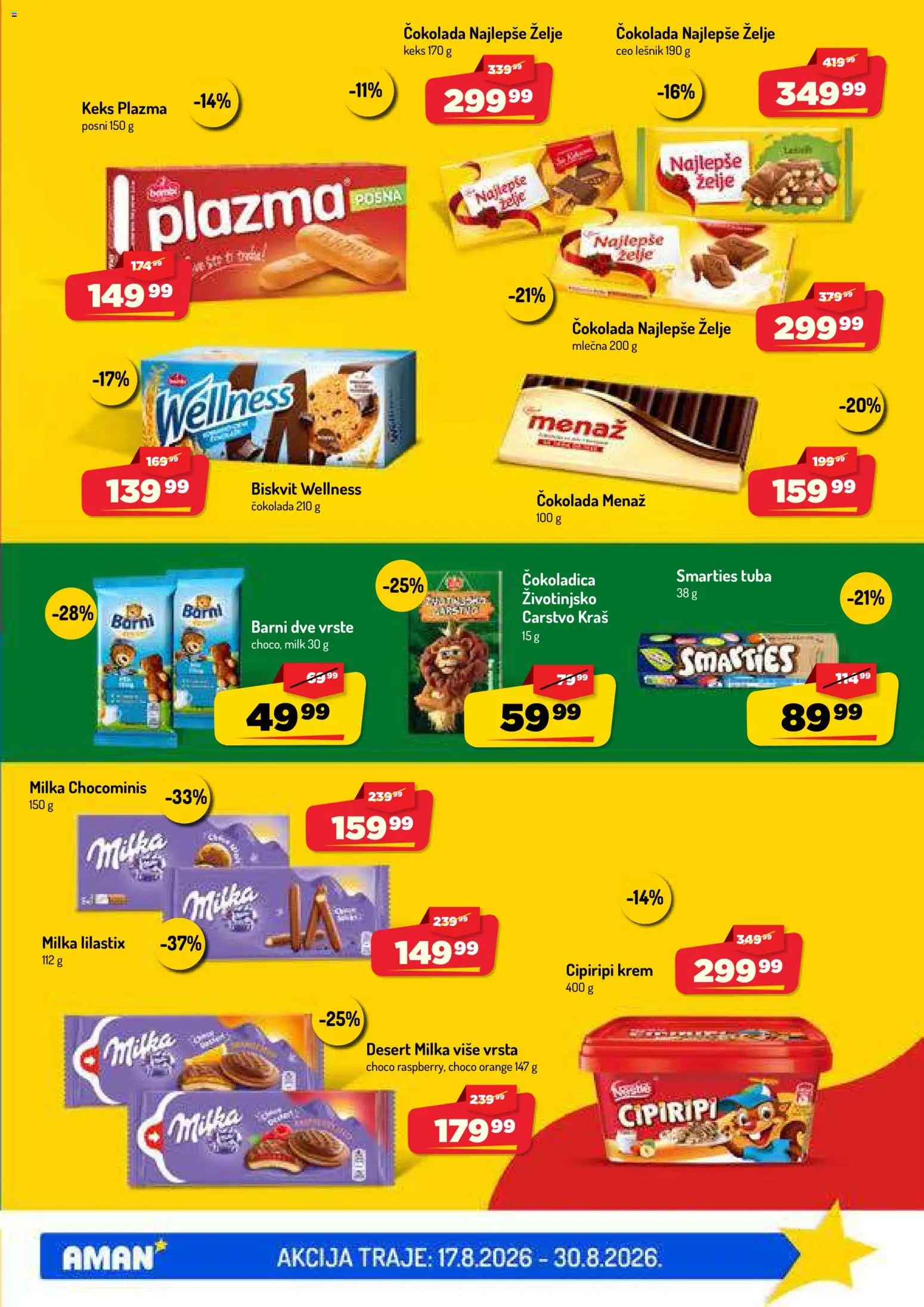 Aman katalog - važi od 17.08.2026 | Strana: 29 | Proizvode: Desert, Keks, Lešnik, Čokolada