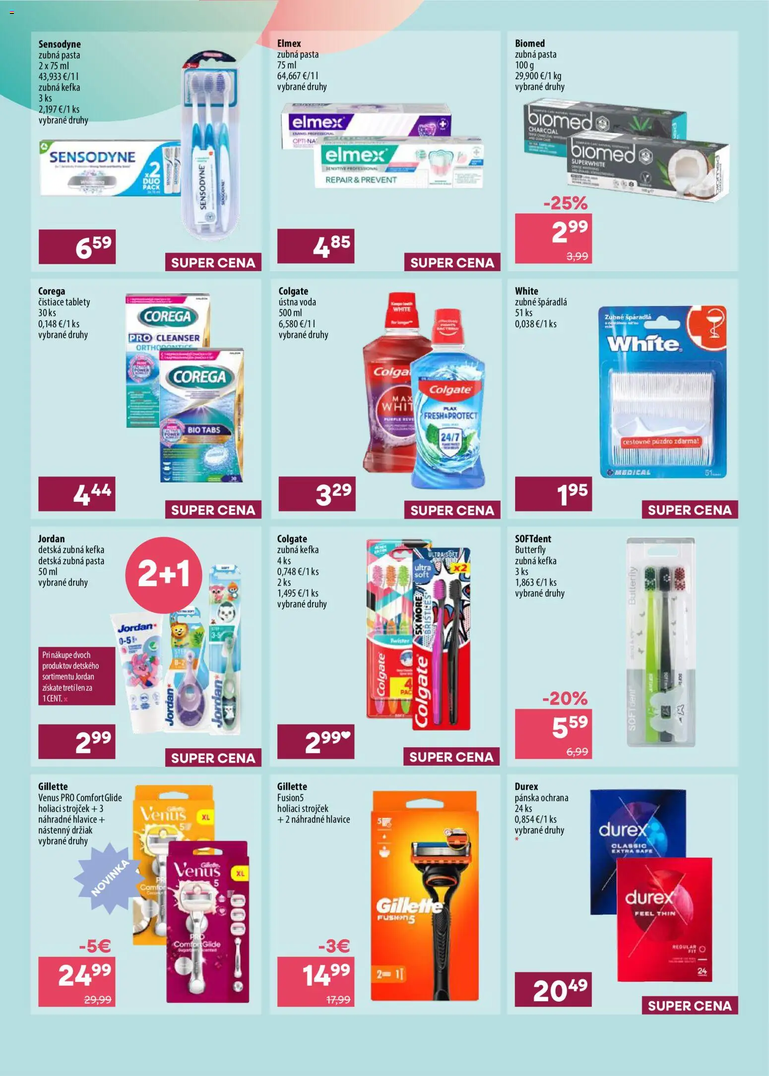 Nové 101 drogerie akcie – leták je platný od 23.09.2026 | Strana: 2 | Produkty: Zubná kefka, Strojček, Holiaci strojček